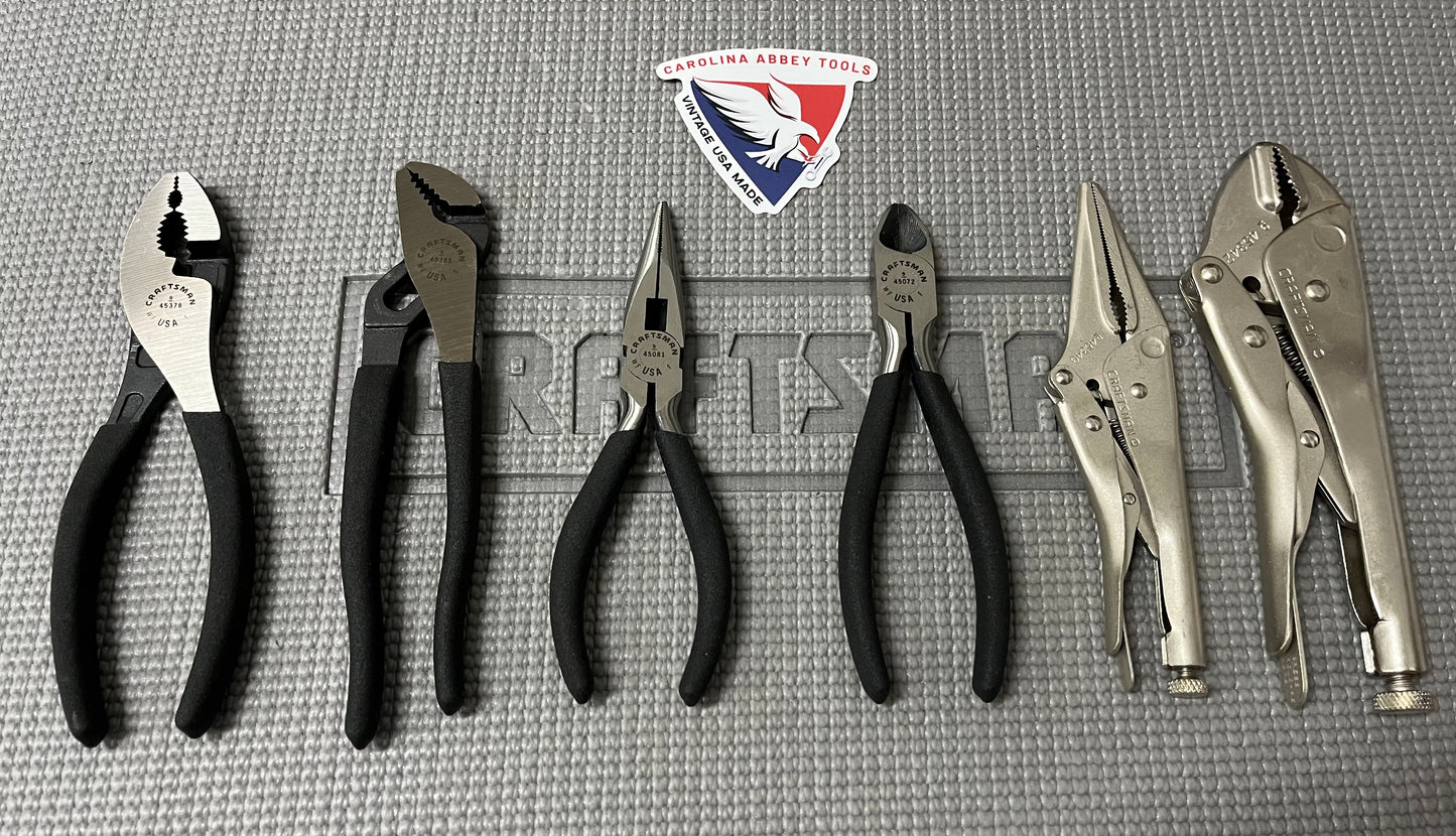 NOS Sears Craftsman 6pc Pliers Set 45291 USA
