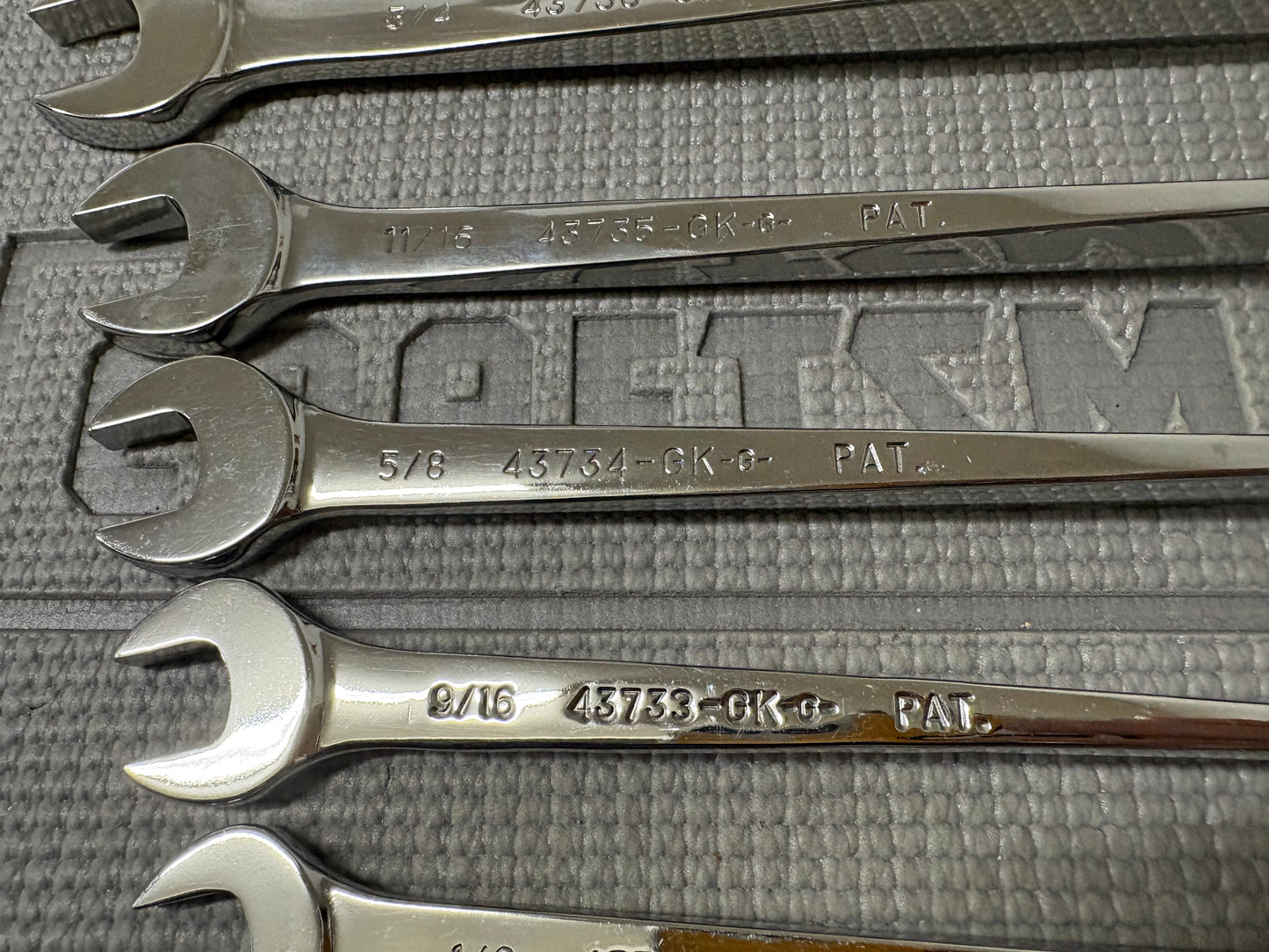 Rare Sears Craftsman USA Reversible Ratcheting Cross Force Wrench Set SAE 44850