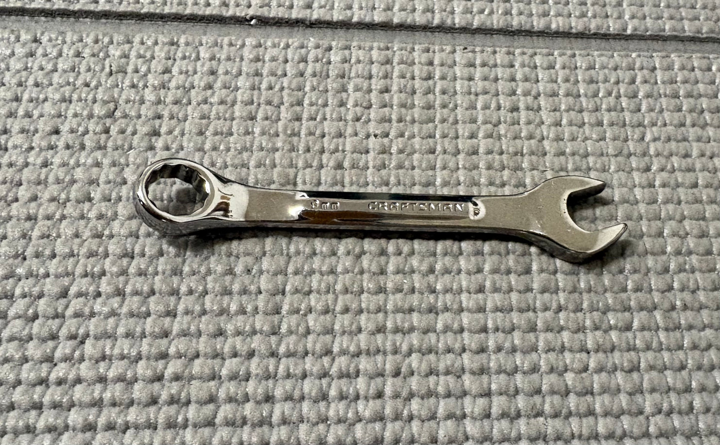 Vintage Craftsman Professional 9mm Stubby Combination Wrench 44112 -VV- USA