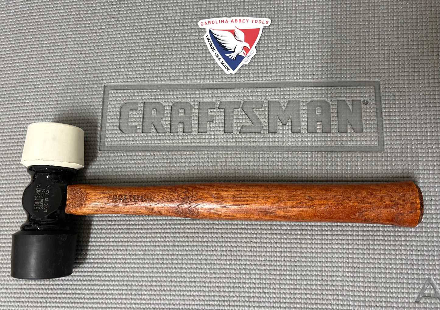 NOS Sears Craftsman USA Huge Double Ended Rubber Head Mallet 24 Oz Hammer 38304