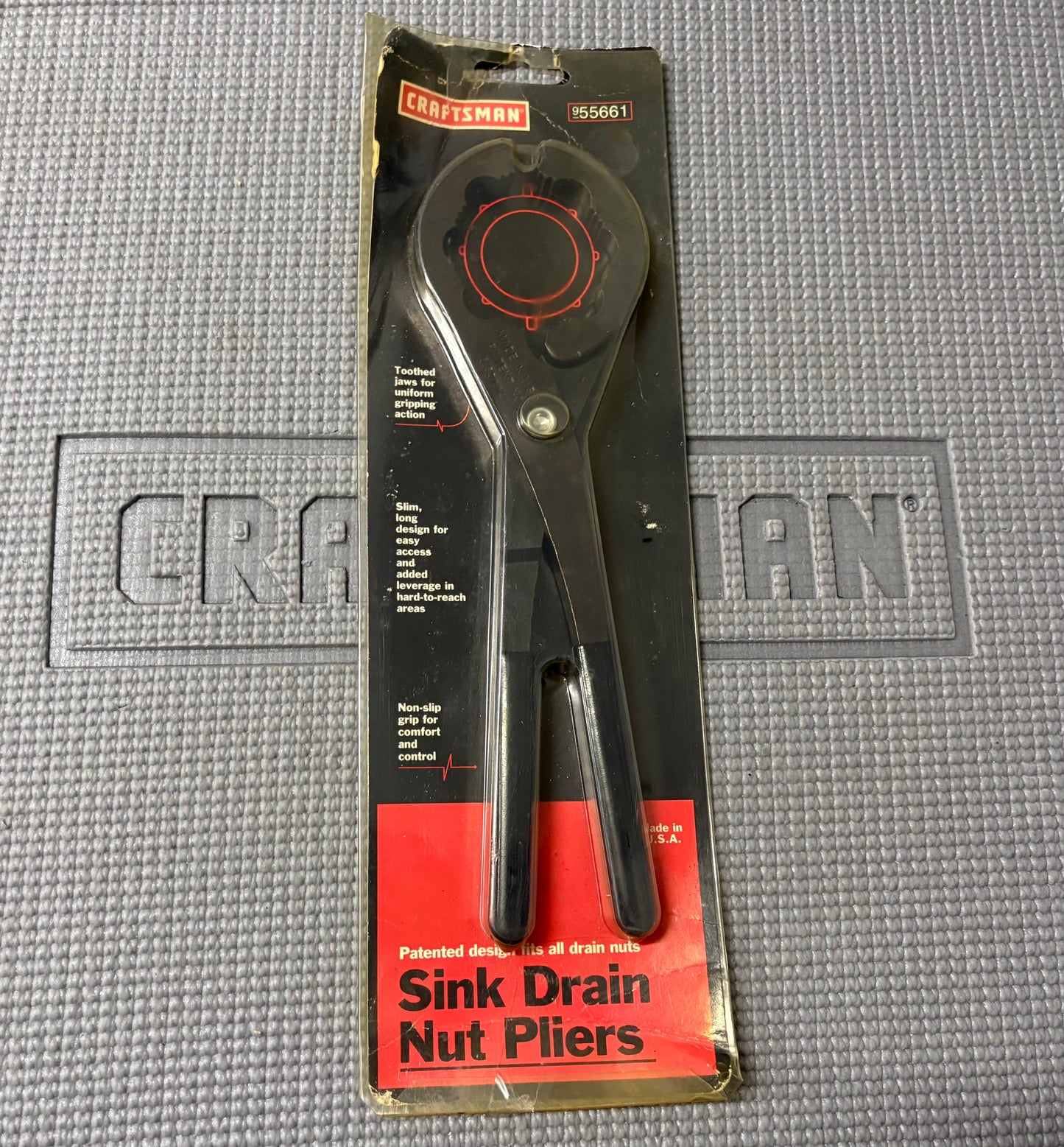 Sears Craftsman USA Rare Sink Drain Nut Pliers 55661 Made In USA Brand New!