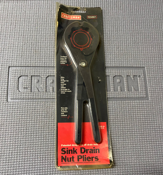 Sears Craftsman USA Rare Sink Drain Nut Pliers 55661 Made In USA Brand New!