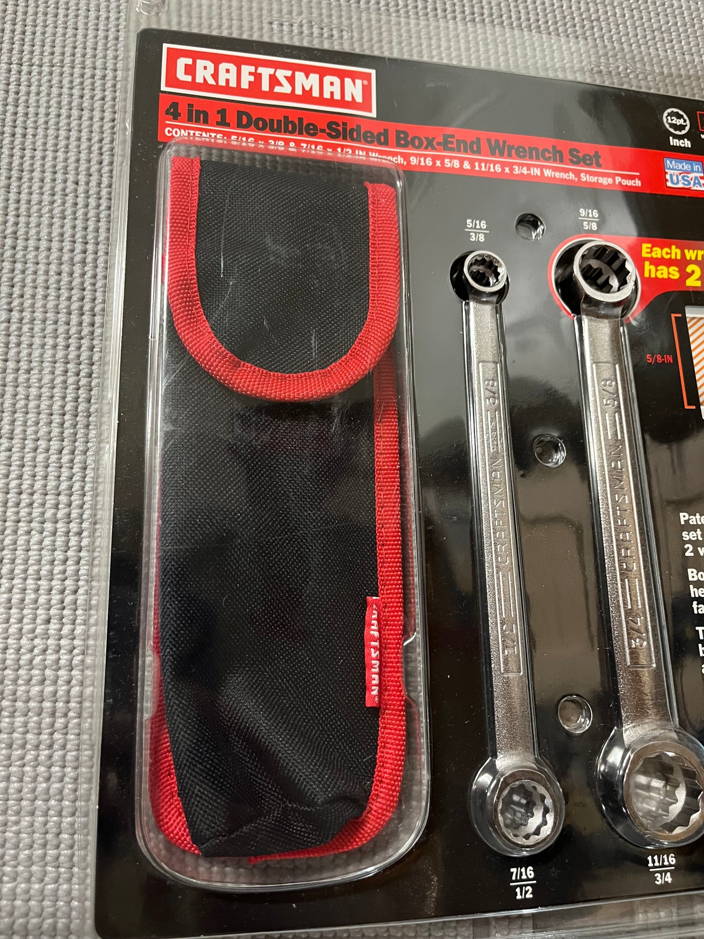 NOS Vintage Craftsman 4 In 1 Double Sided Box End Wrench Set 42518 USA Very Rare