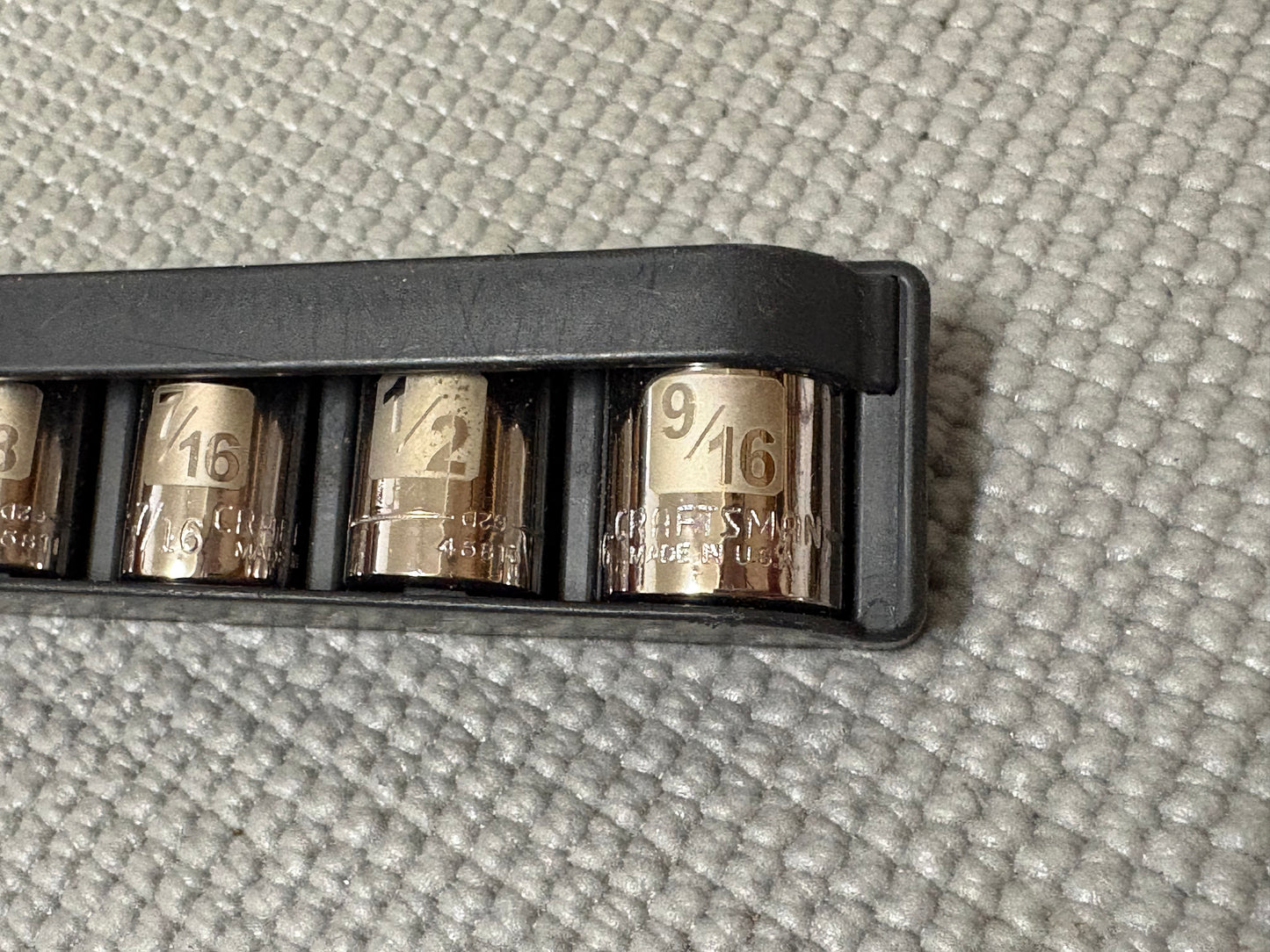 NOS Sears Craftsman 10pc 1/4” Drive Easy Read Socket Set 34560 G2D USA Dual Mark