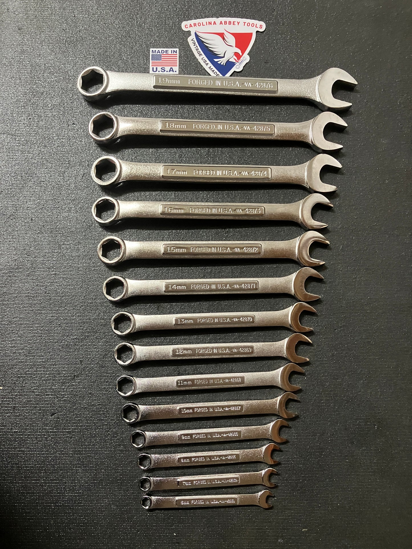 Vintage Craftsman 14pc Metric 6 Point Combination Wrench Set 6mm - 19mm -VA- USA