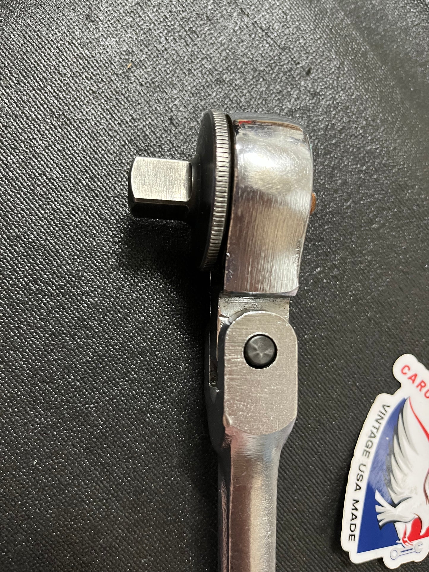 Vintage Sears Craftsman 1/2” Drive RHFT Flex Head Ratchet 44973 USA -V- Series