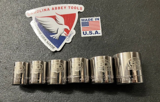 Vintage Craftsman 80th Anniversary Sockets 6pc SAE 3/8” Drive USA Like New!