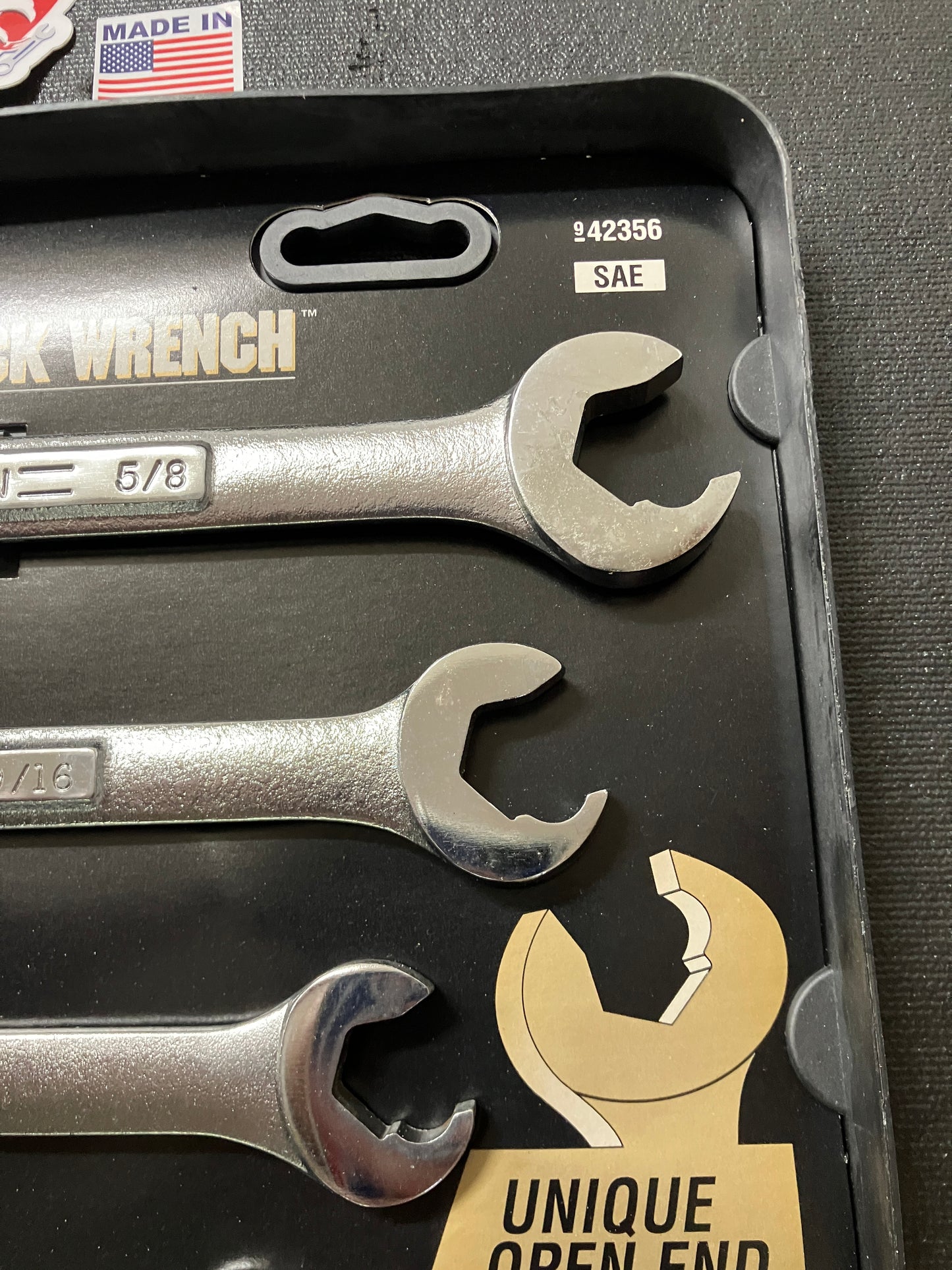 NOS Vintage Sears Craftsman 6pc Quick Wrench Set SAE 42356 5/16"- 5/8" -VA- USA