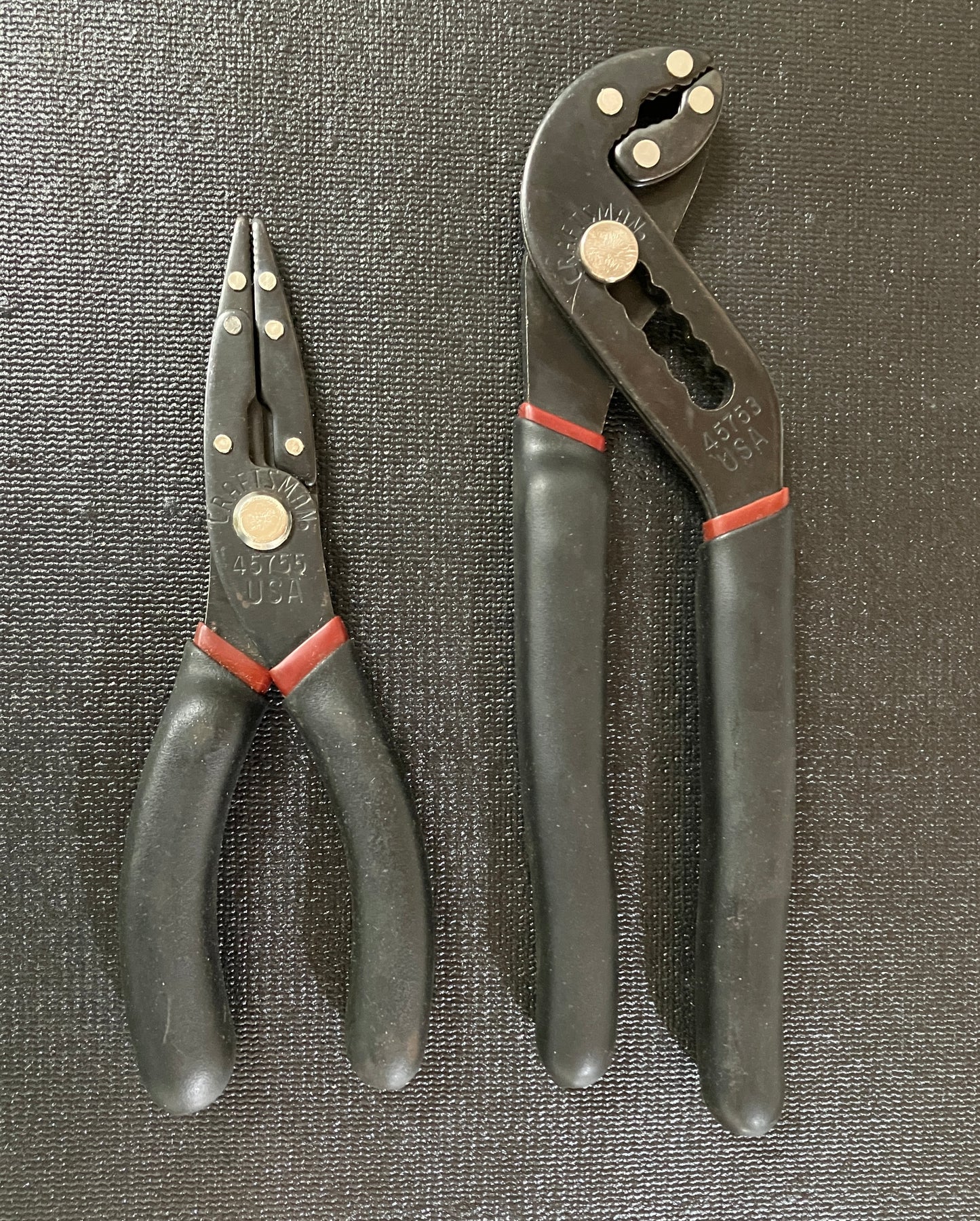 Vintage Craftsman Laminated Needle Nose 45755 & Water Pump Pliers 45753 USA