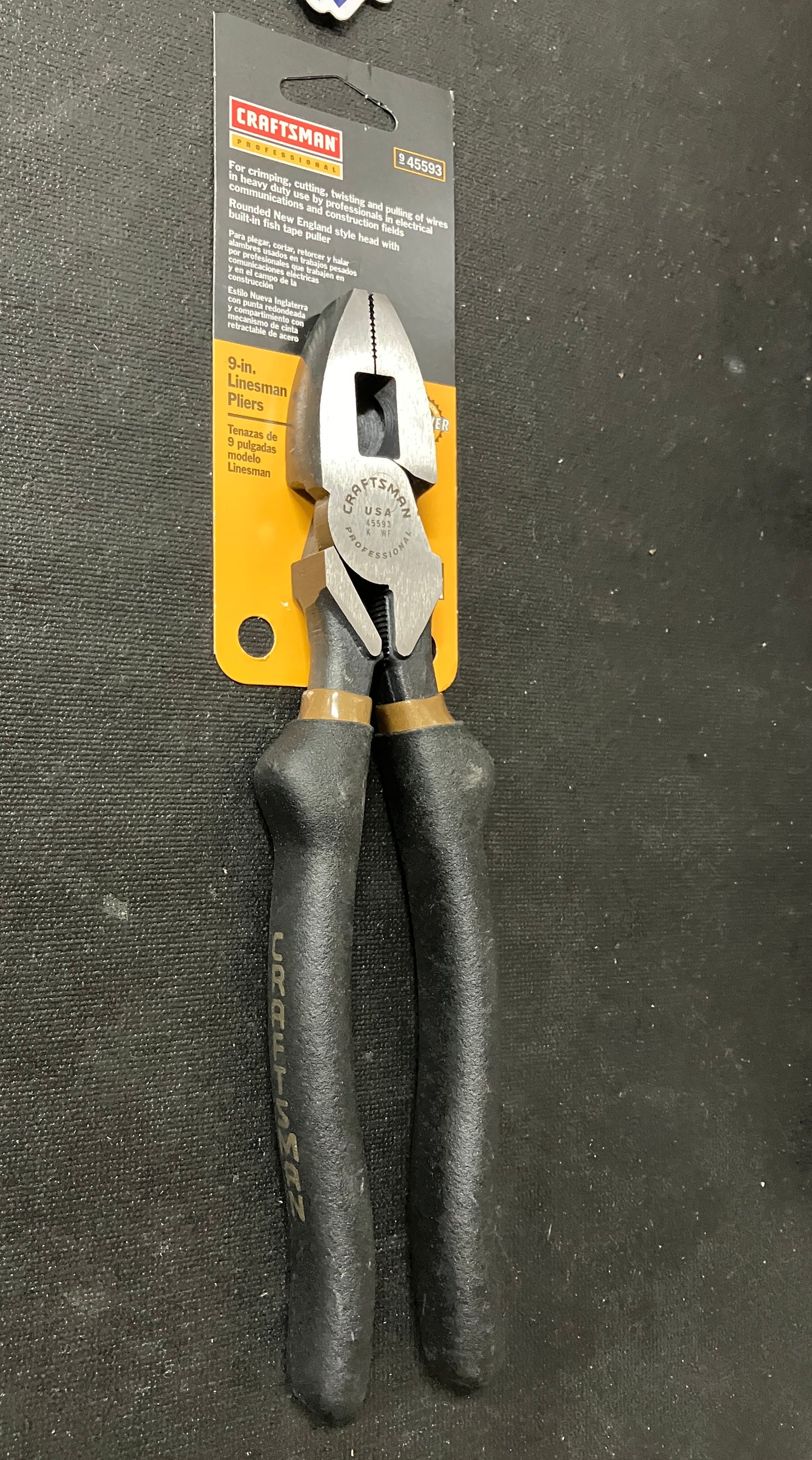NOS Vintage Craftsman Professional Lineman Pliers 45593 WF USA