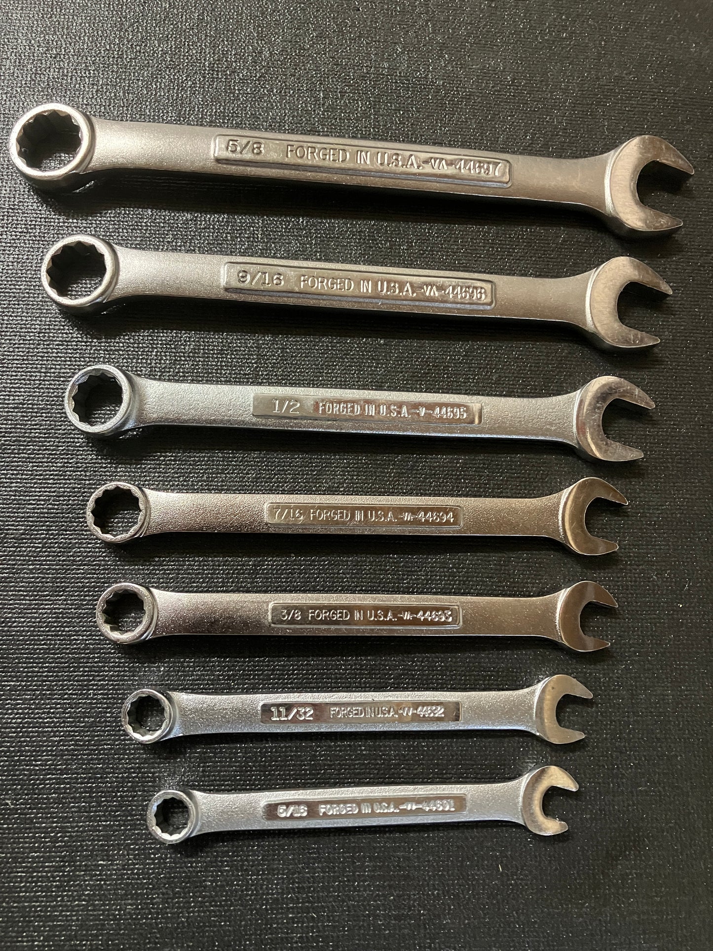 Vintage Craftsman 7pc SAE 12pc Combination Wrench Set USA w/ Roll 5/16” - 5/8”