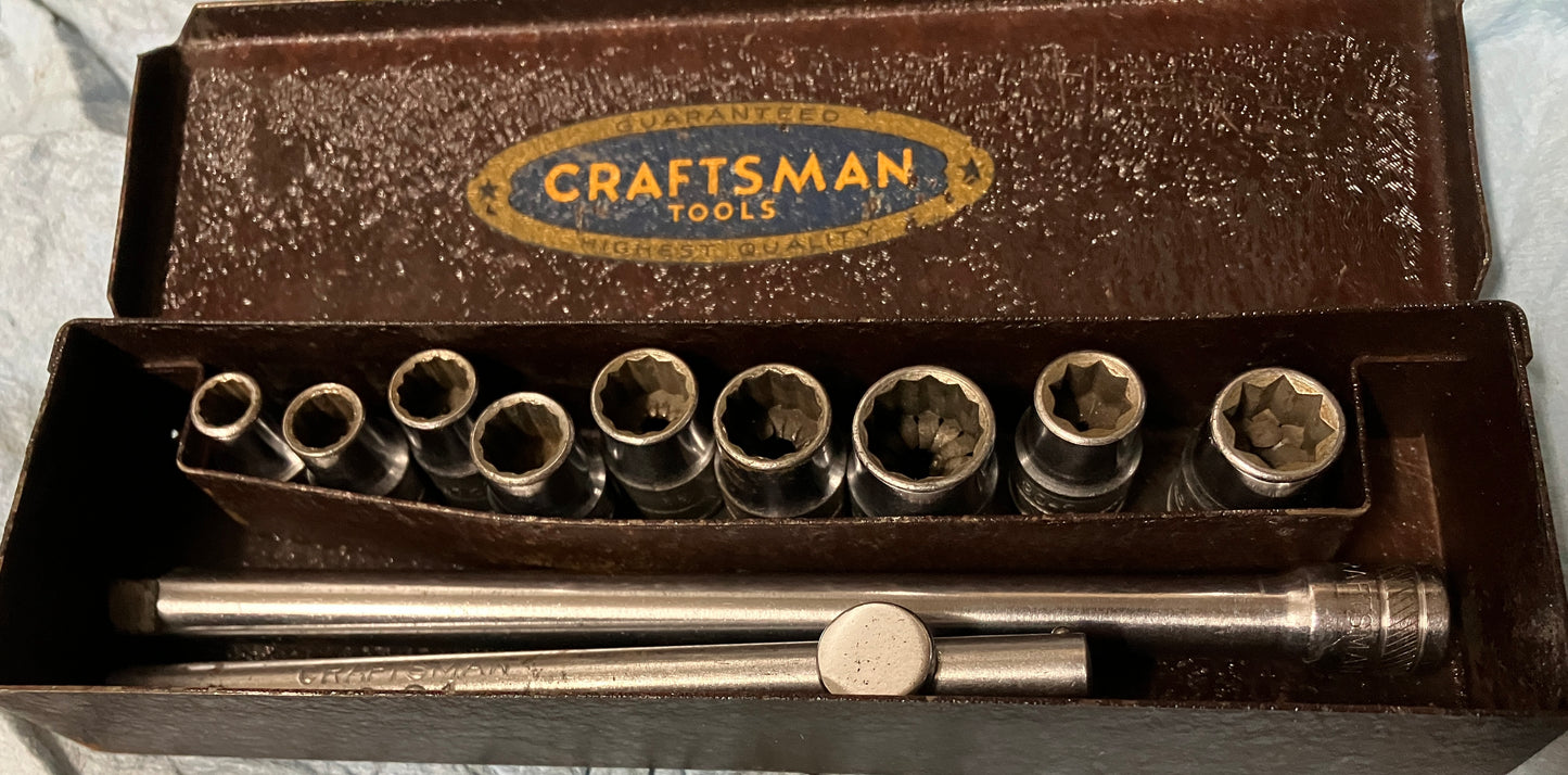 Vintage Craftsman 9/32” C Series Socket Set