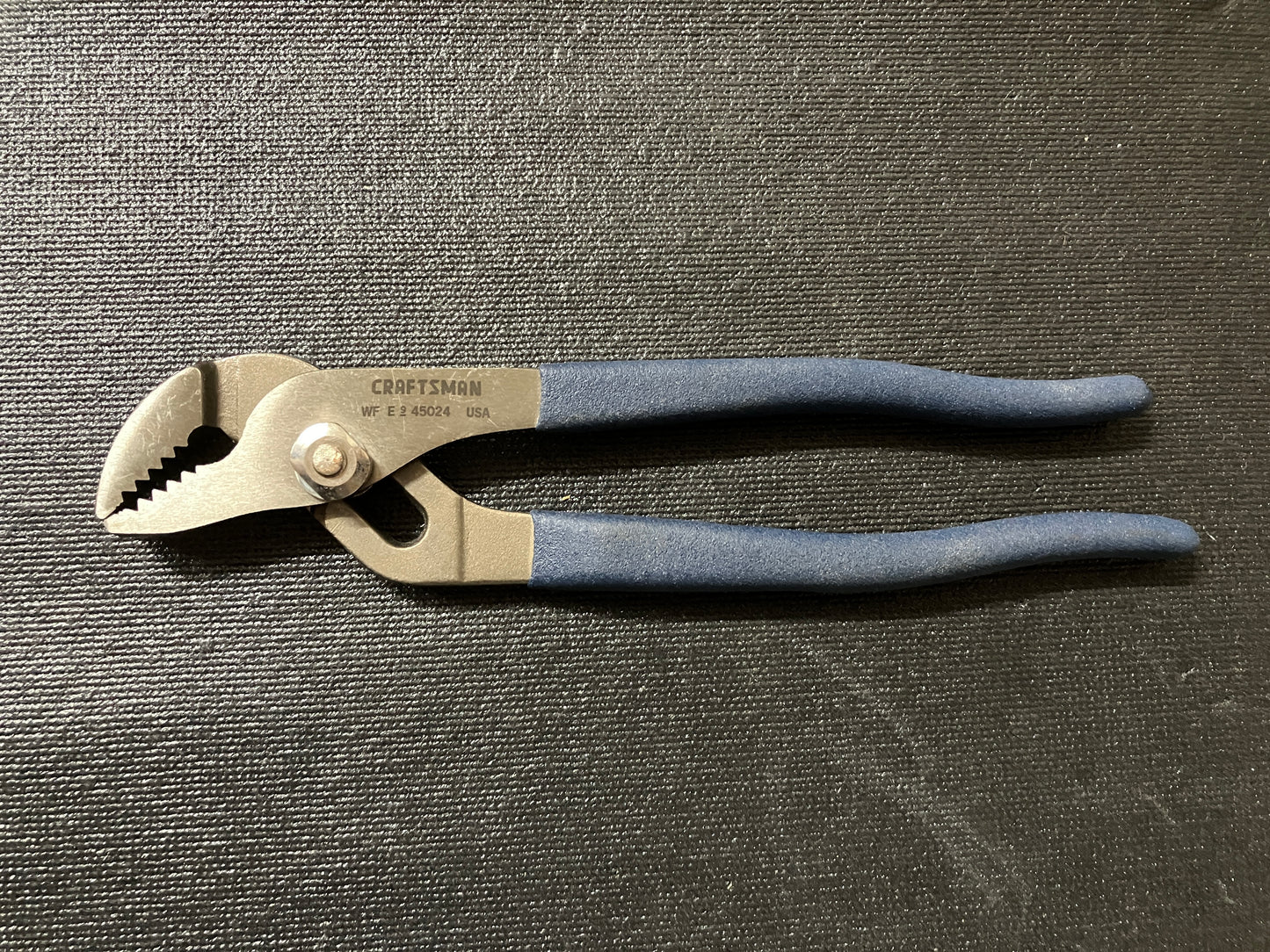 Vintage Craftsman 7” Arc Joint (Water Pump) Pliers Blue Handle 45024 WF USA