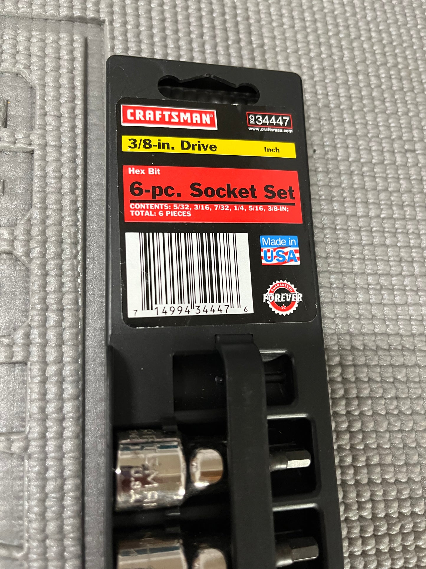 NOS Sears Craftsman 12pc Hex Bit Socket Sets SAE Metric 34447 34448 USA -GK-