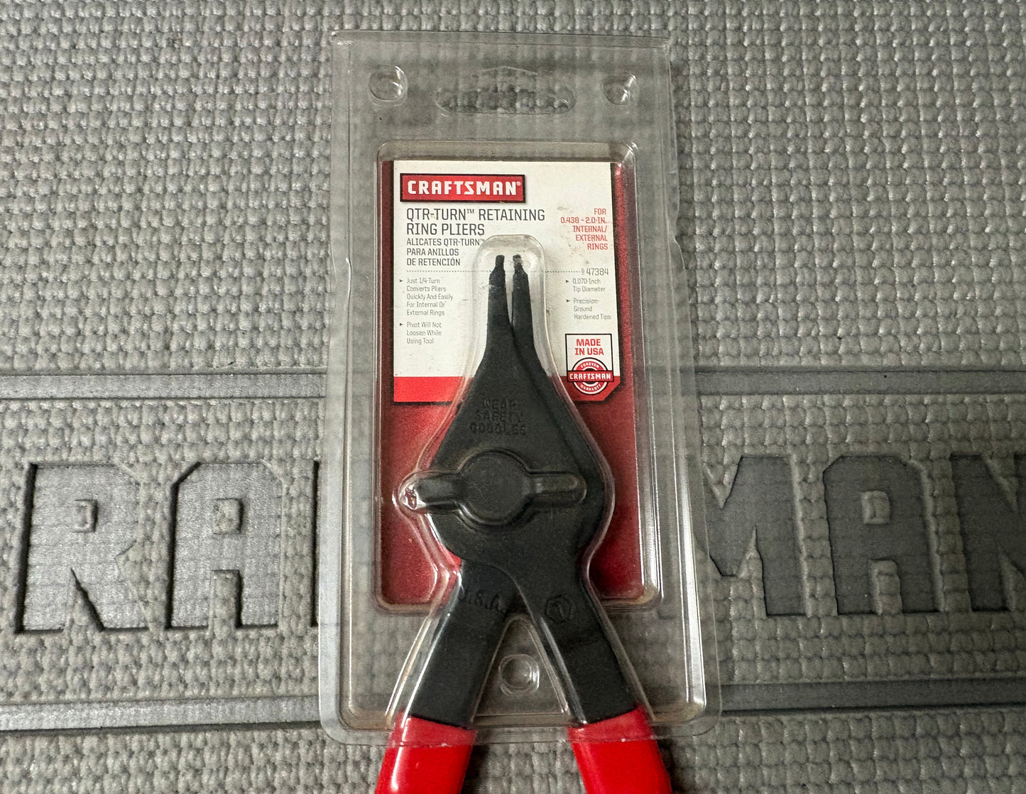 NOS Craftsman USA Qtr-Turn Convertible Retaining Snap Ring Pliers 47384 New!