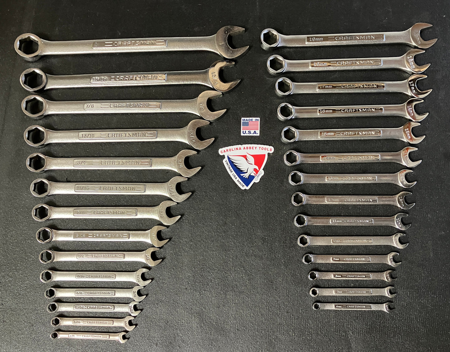 Vintage Craftsman 28pc 6 Point Combination Wrench Set -VA- USA