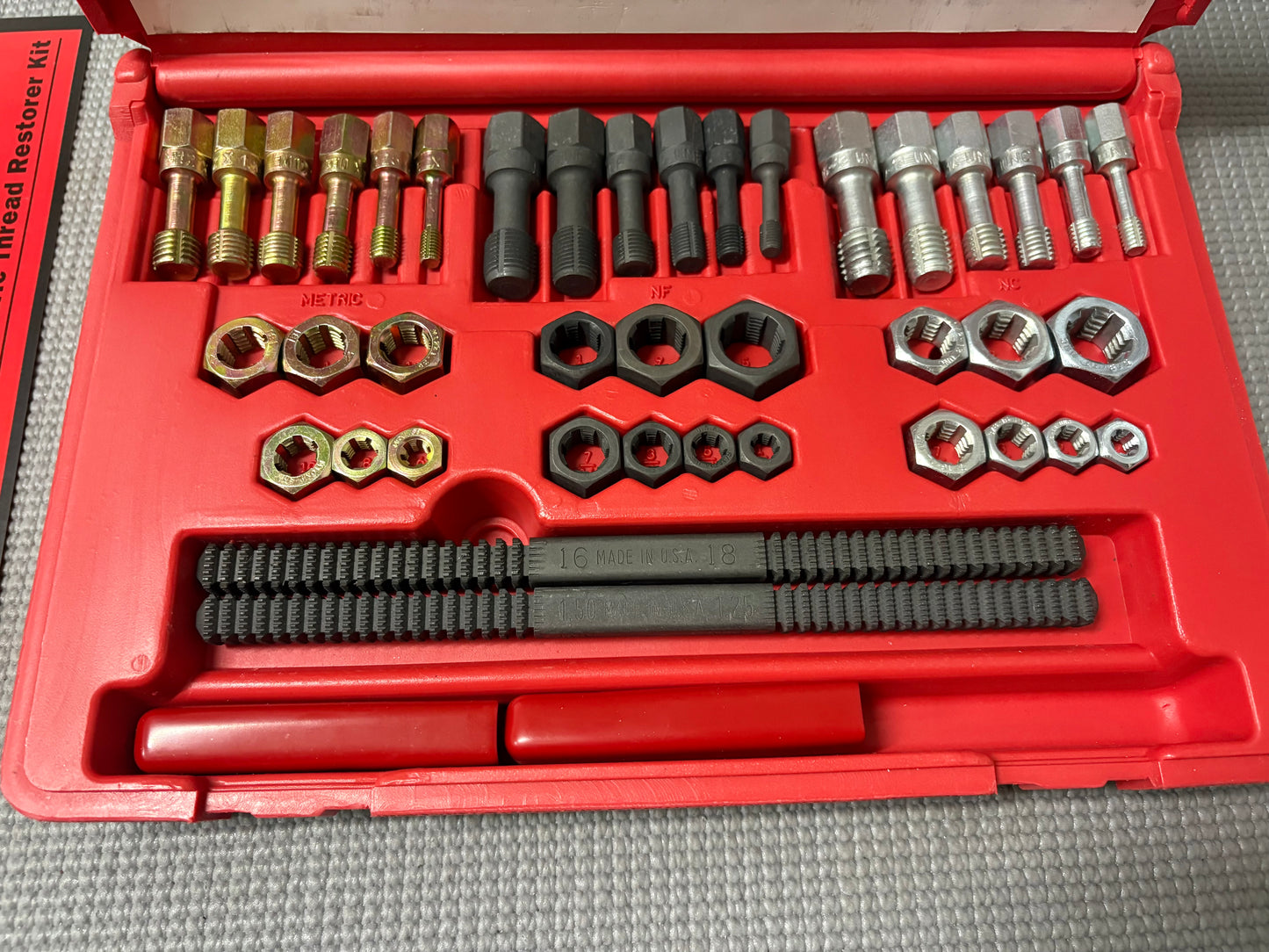 NOS Sears Craftsman USA SAE & Metric Master Thread Restorer Kit 40pc 52105
