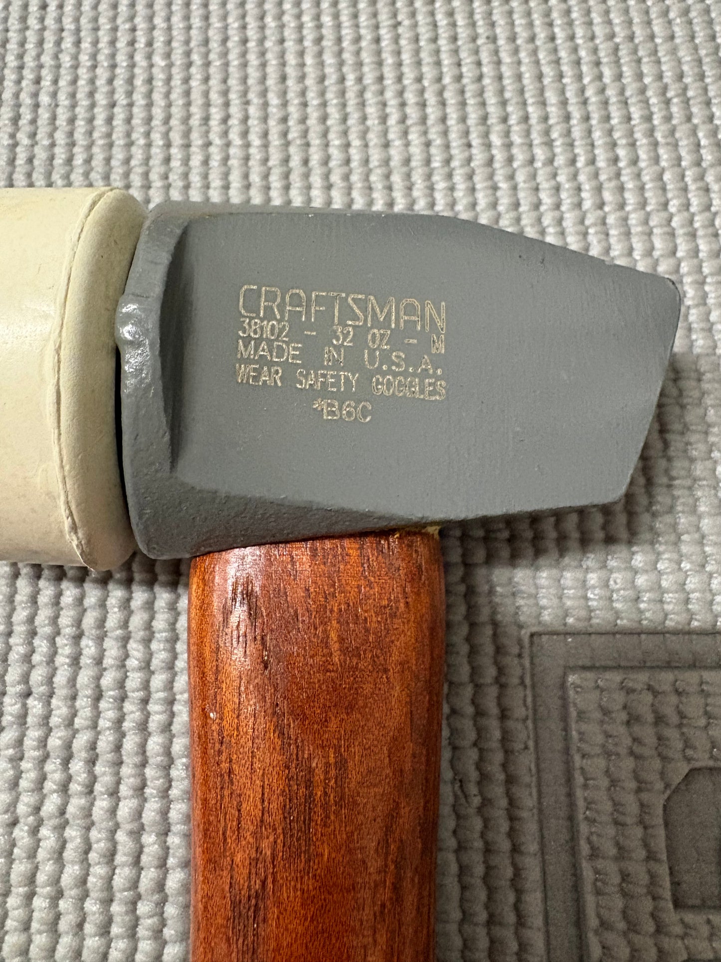 NOS Sears Craftsman 32oz White Rubber Flooring Mallet 38102 USA Catalog Only!
