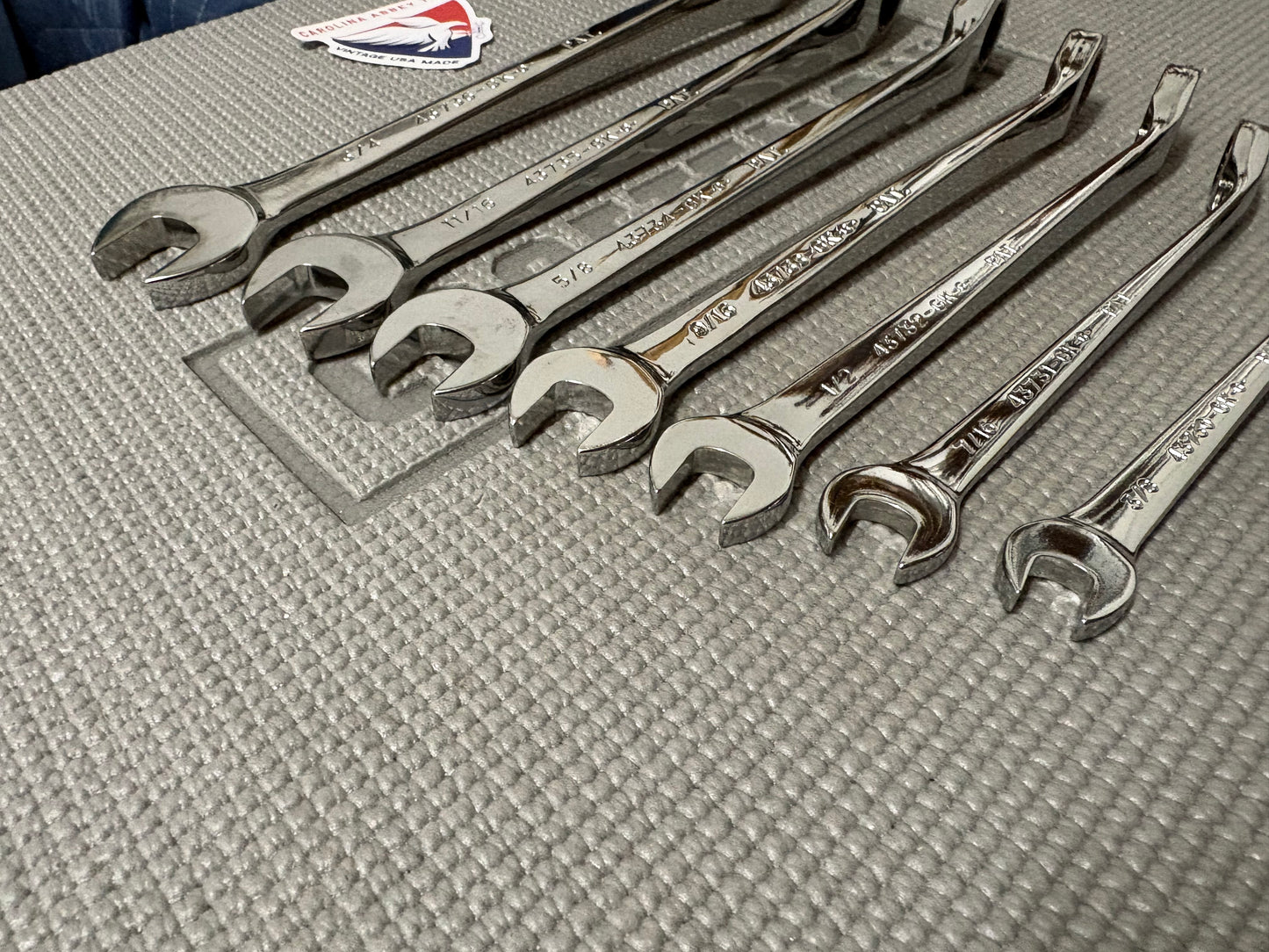 Rare Sears Craftsman USA Reversible Ratcheting Cross Force Wrench Set SAE 44850