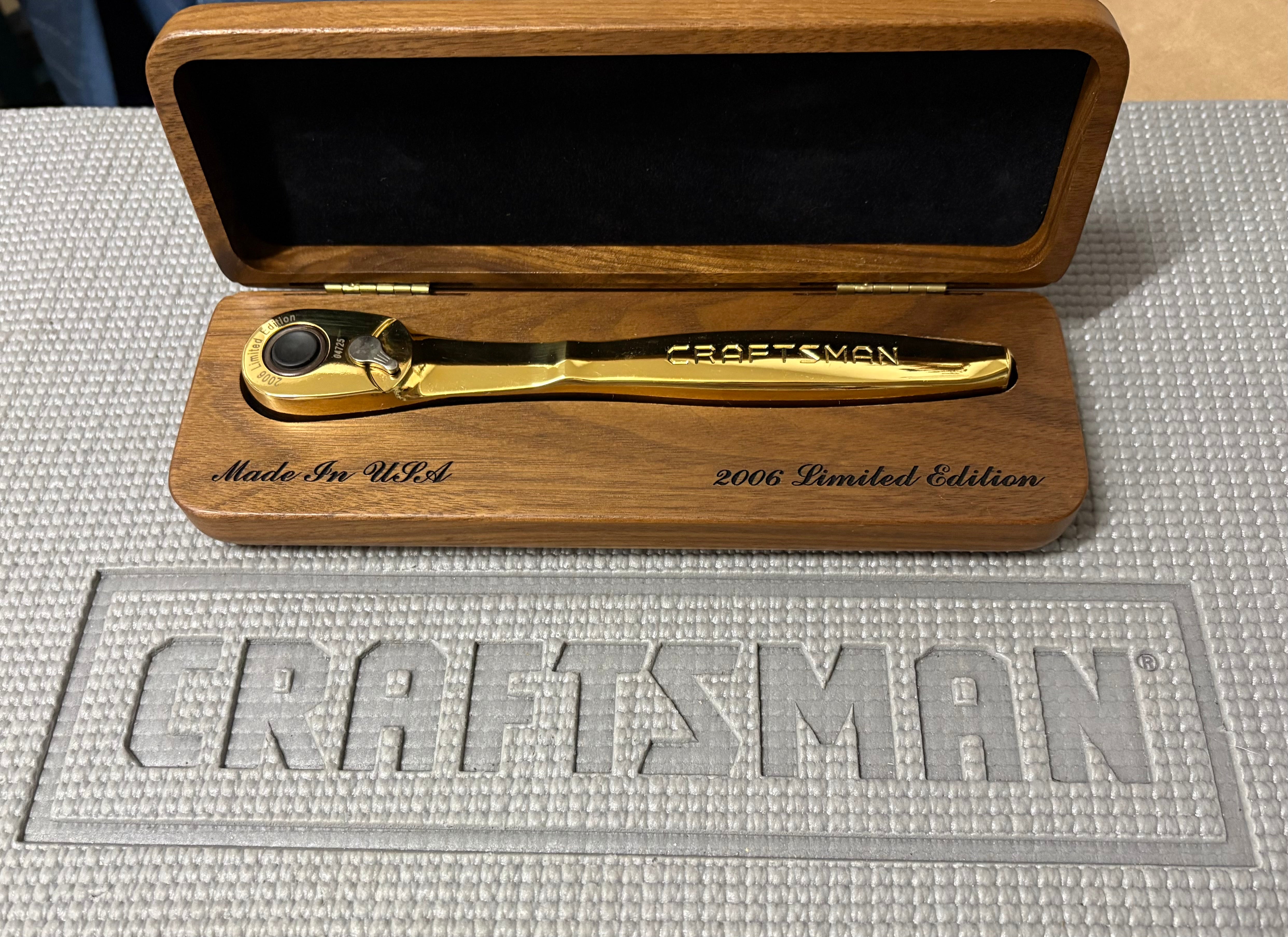 NOS Craftsman Gold 3/8” Drive Thin Profile Ratchet 44995 USA 2006 Limi ...