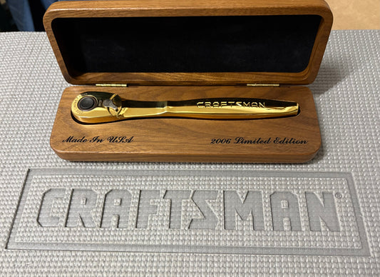 NOS Craftsman Gold 3/8” Drive Thin Profile Ratchet 44995 USA 2006 Limited Edition