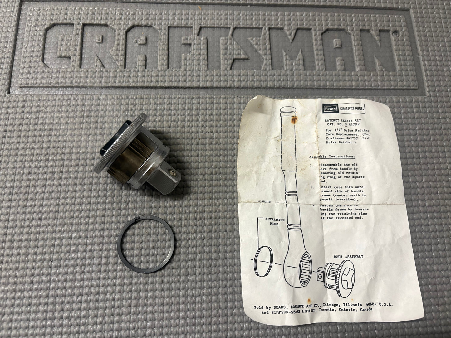 NOS Sears Craftsman Ratchet Repair Kit 44797 for 1/2” Tri Wing Ratchet 43797