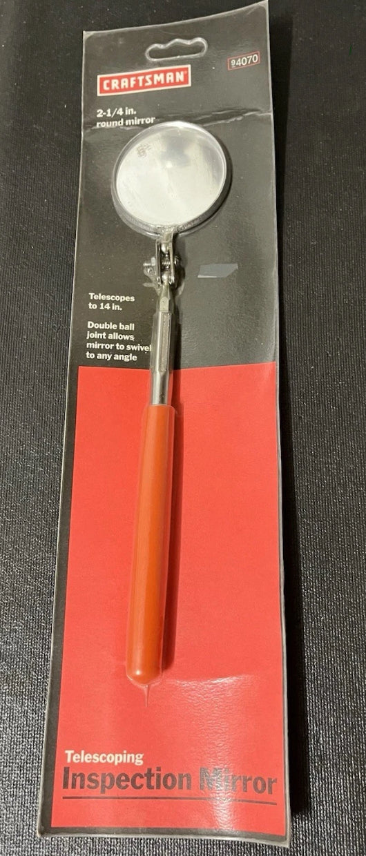 NOS Vintage Craftsman 14” Circle Telescoping Inspection Mirror 4070 USA New