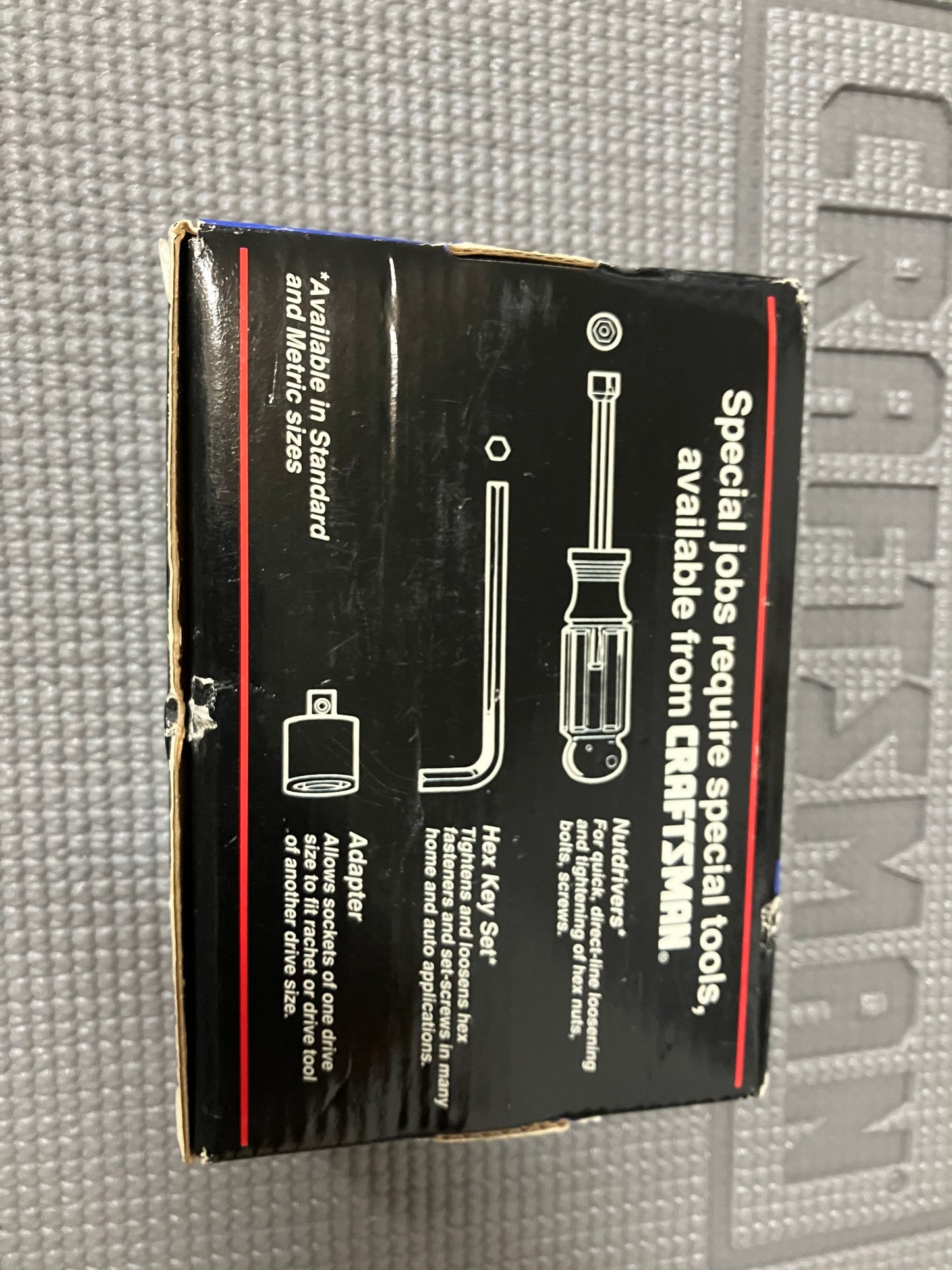 NOS Rare Sears Craftsman USA  1/4” Drive Deep Metric Socket Set Metal Tray 34422