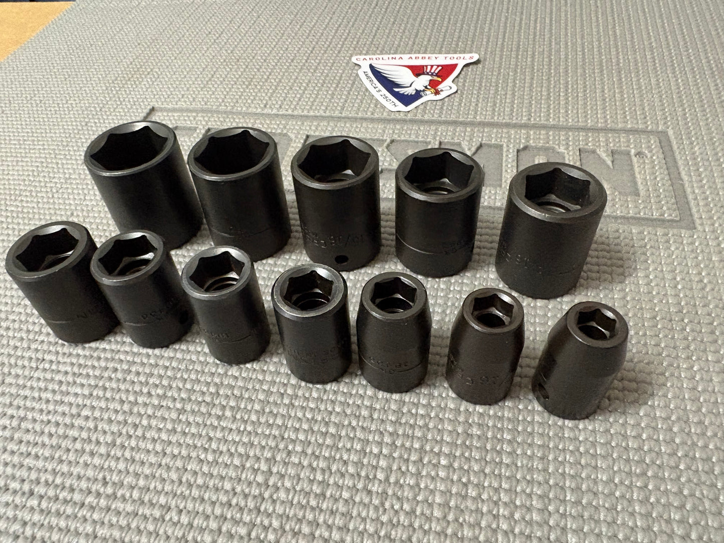 Sears Craftsman 1/2" Drive 12pc SAE Impact Socket Set 19430 USA w/ Case