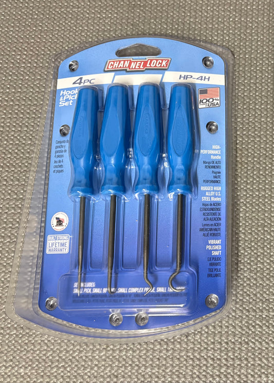 Channellock 4pc Precision Hook & Pick Set HP-4H USA