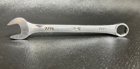 SK Hand Tools 88214 7/16” 6 Point Combination Wrench Full Polish USA