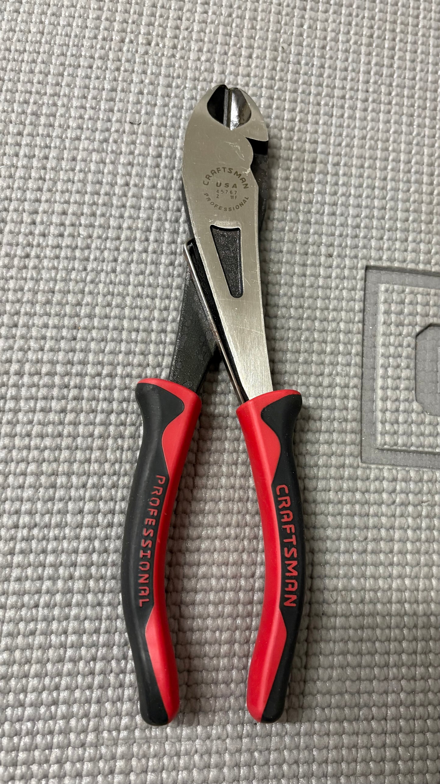 NOS Sears Craftsman Professional 8" Wide Jaw Diagonal Pliers 45767 WF USA