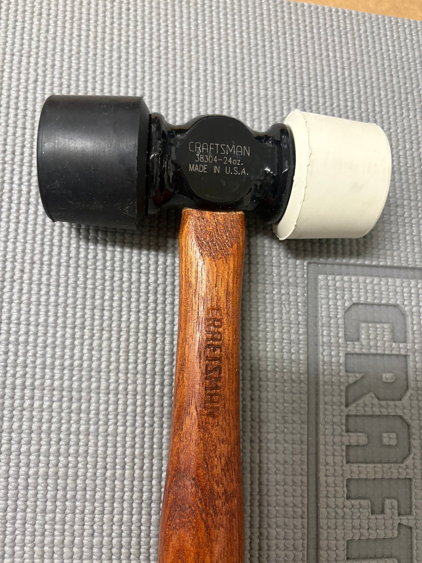 NOS Sears Craftsman USA Huge Double Ended Rubber Head Mallet 24 Oz Hammer 38304