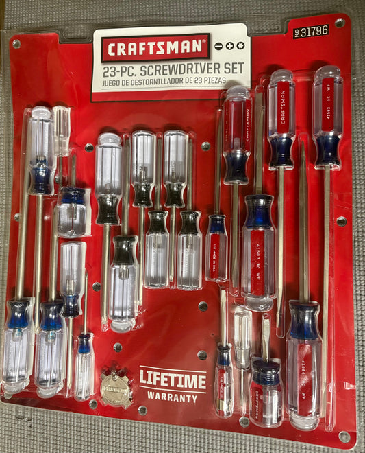 NOS Sears Craftsman Huge 23pc Screwdriver Set 31796 WF USA