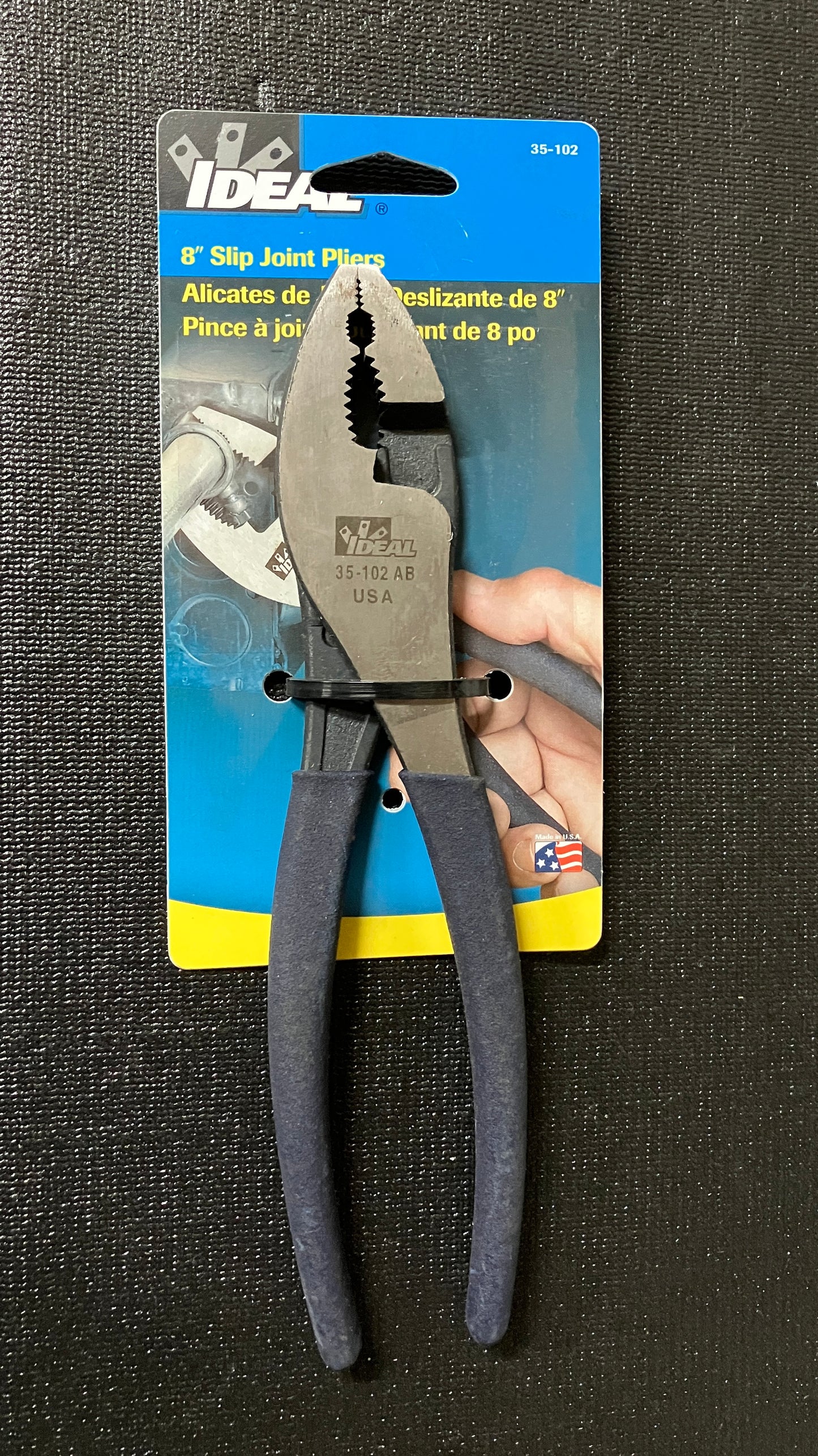 Ideal 35-102 Slip-Joint Pliers w/ Grip, 8” USA