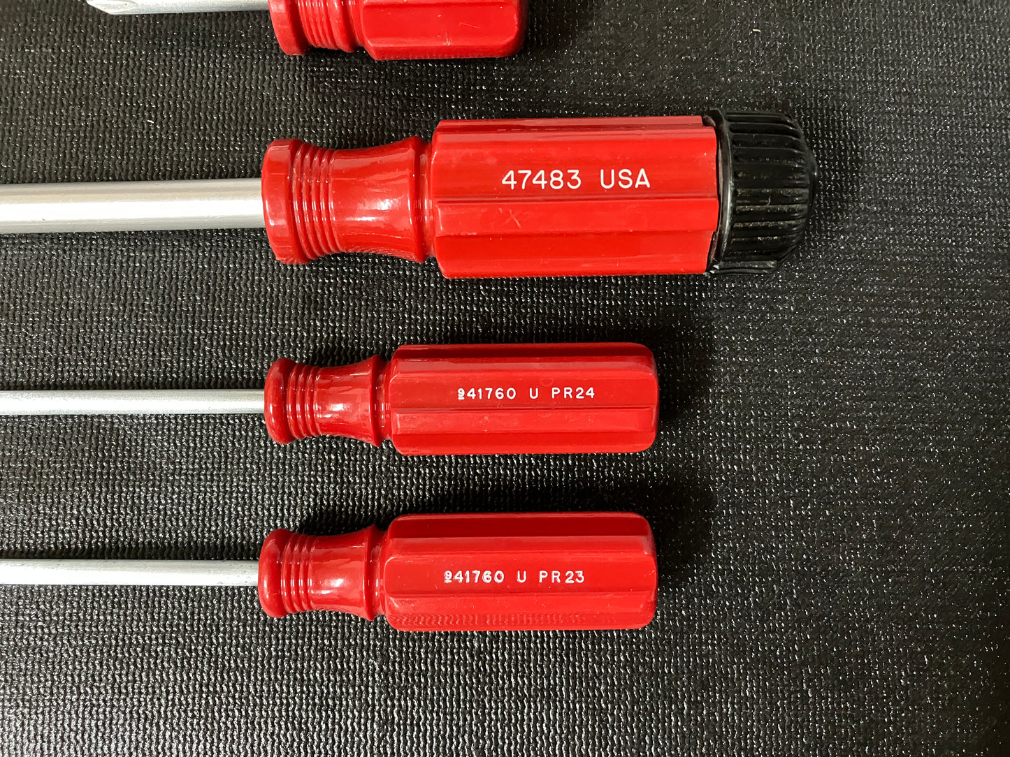 Vintage Craftsman 12pc Solid Red Handle Screwdriver Bundle USA