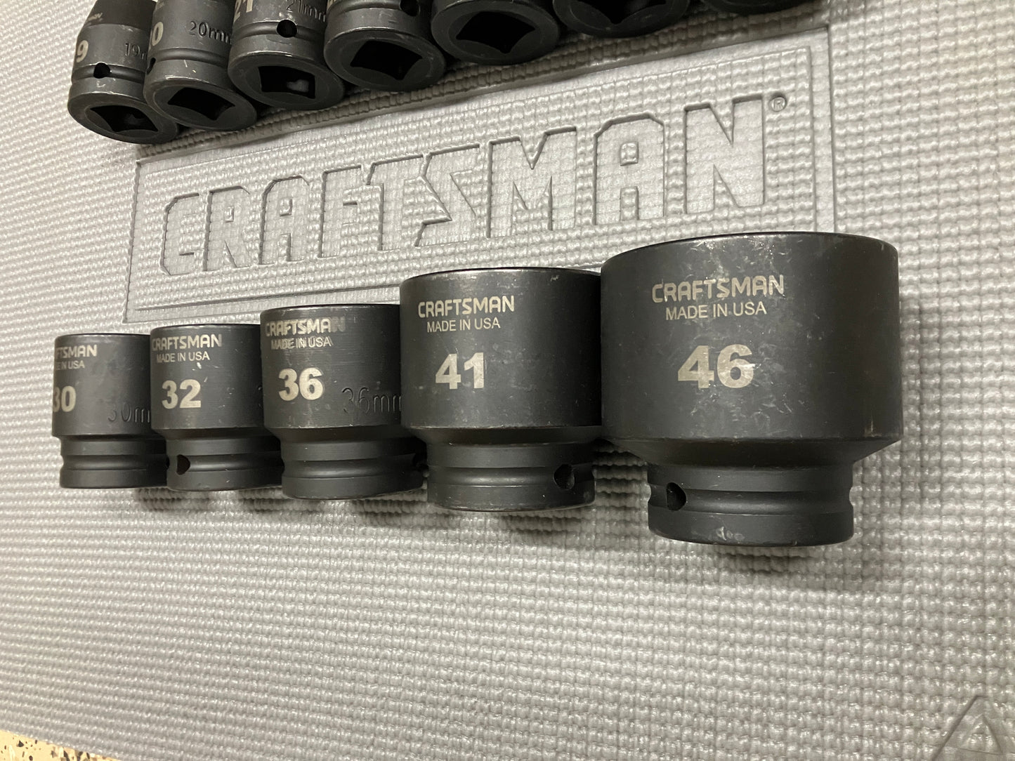 Vintage Craftsman 12pc 3/4" Drive 19-46mm Easy Read Impact Socket Set 18794 USA