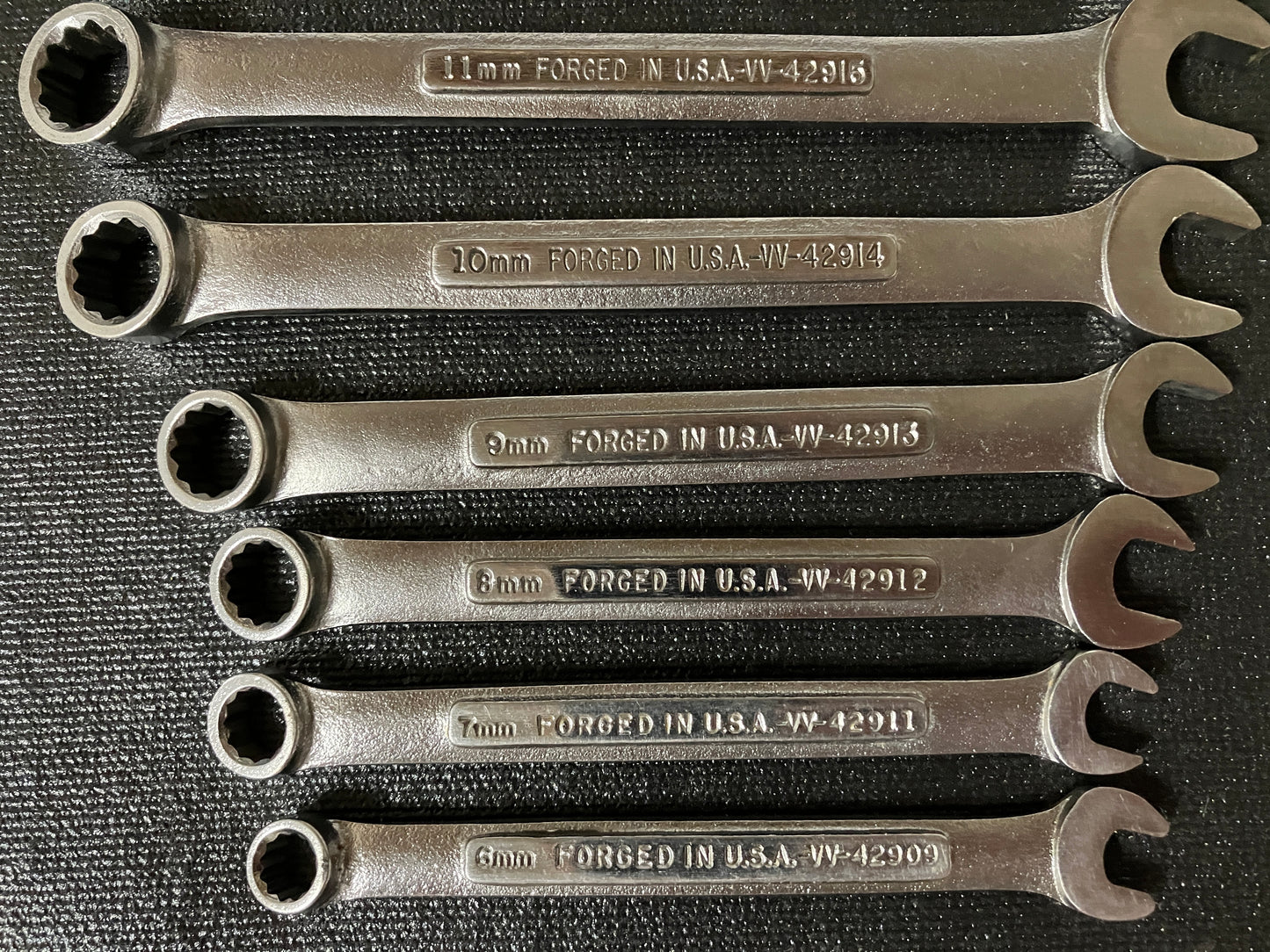 Vintage Craftsman 17pc Metric Combination Wrench Set 6-22mm USA No Skips -VV- & VA