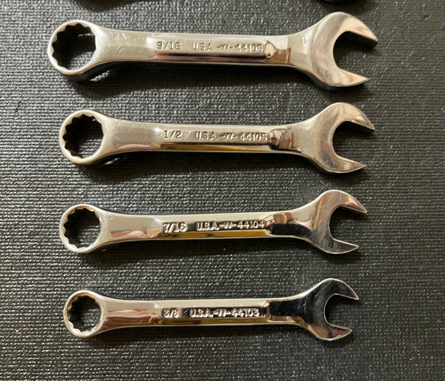 Vintage Craftsman Professional 7pc Stubby SAE Combination Wrench Set 44101 -VV- USA