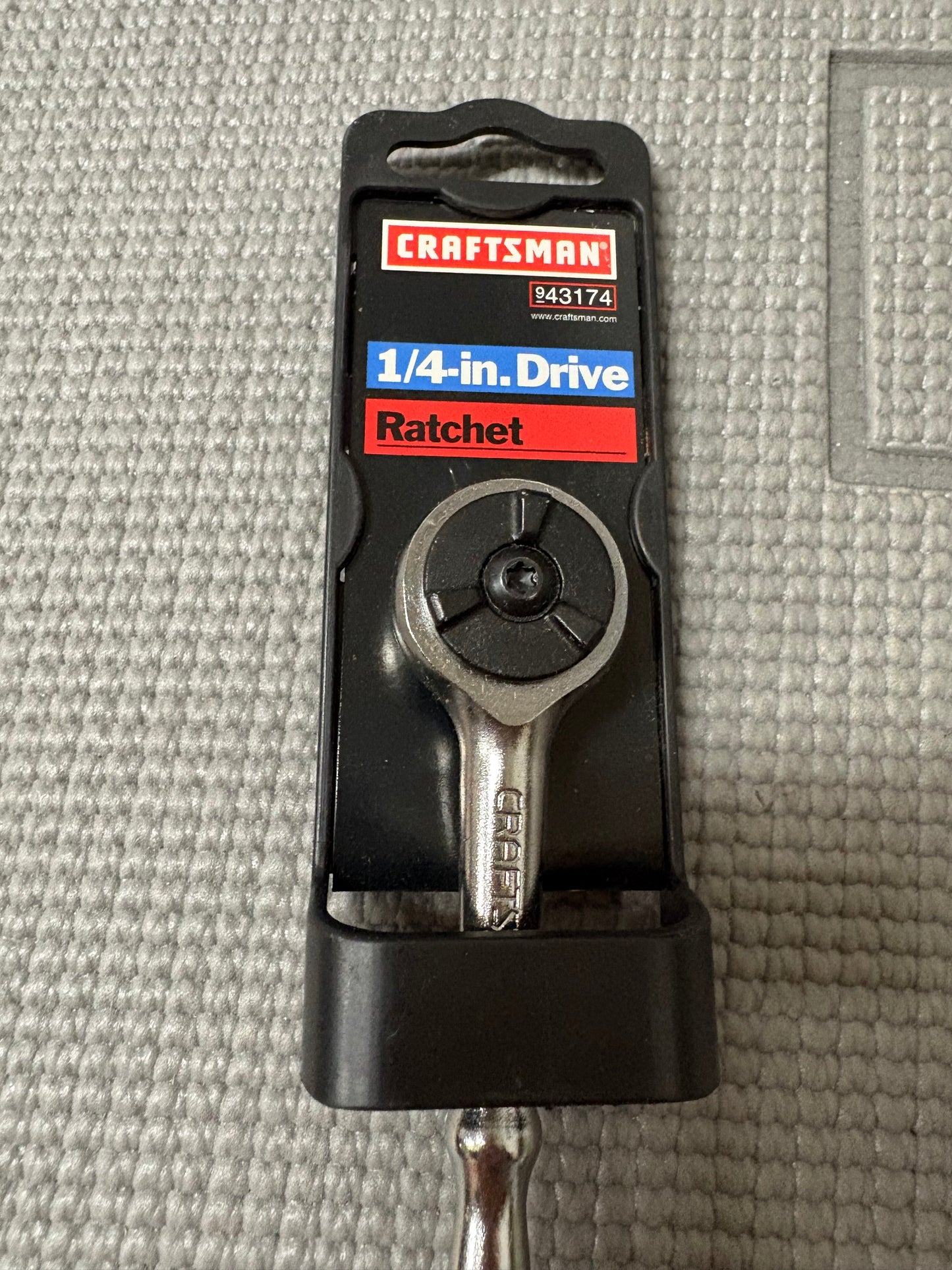 NOS Sears Craftsman USA 1/4” Round Head Tri Wing Ratchet 43174 KX USA