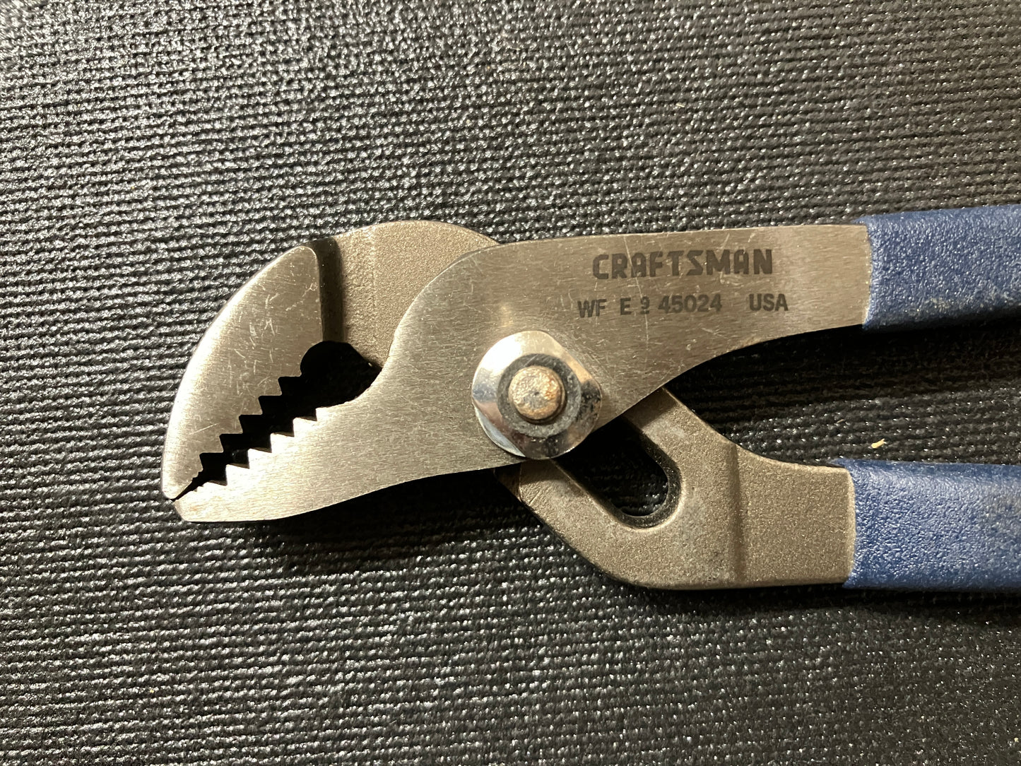 Vintage Craftsman 7” Arc Joint (Water Pump) Pliers Blue Handle 45024 WF USA