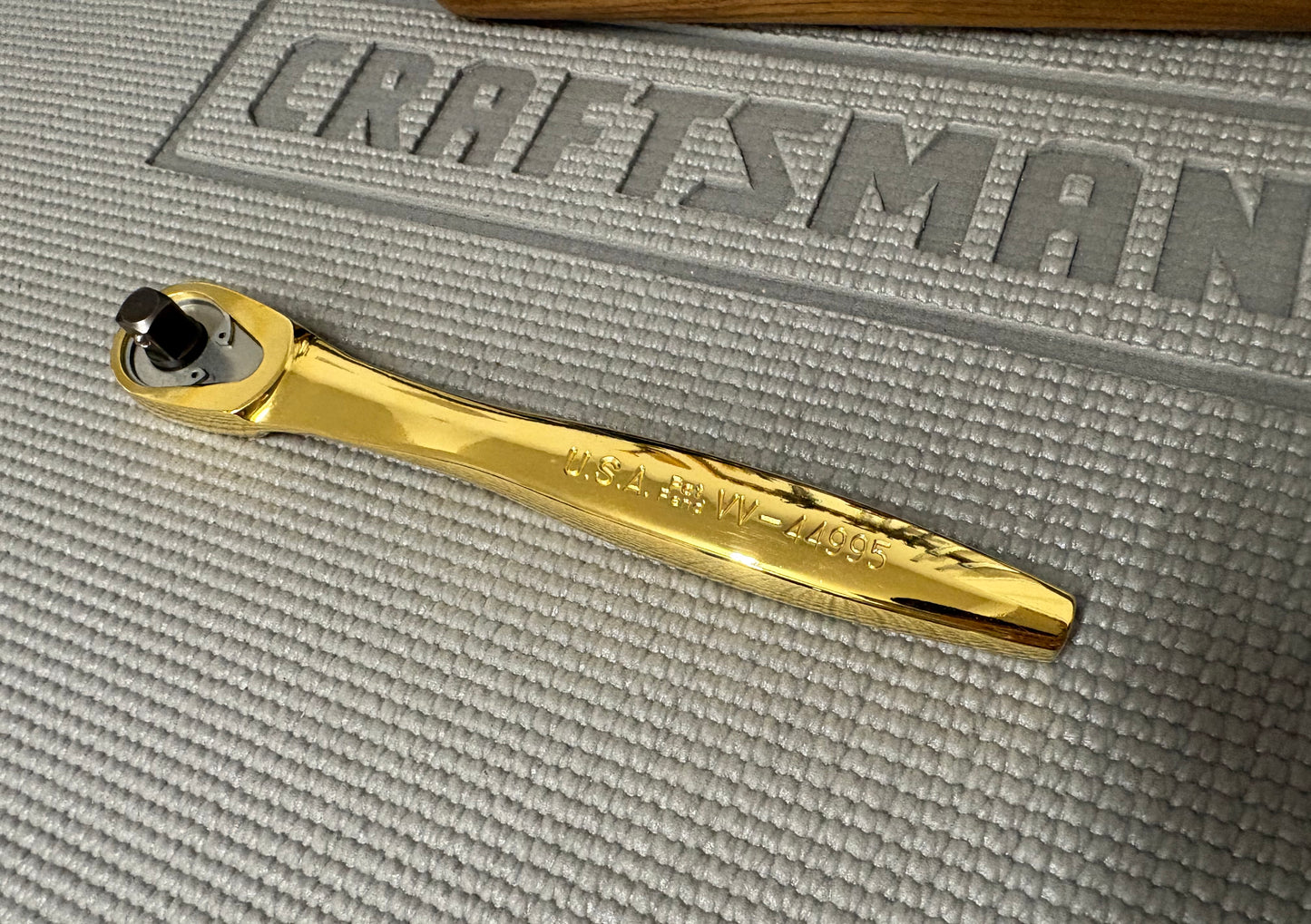 NOS Craftsman Gold 3/8” Drive Thin Profile Ratchet 44995 USA 2006 Limited Edition