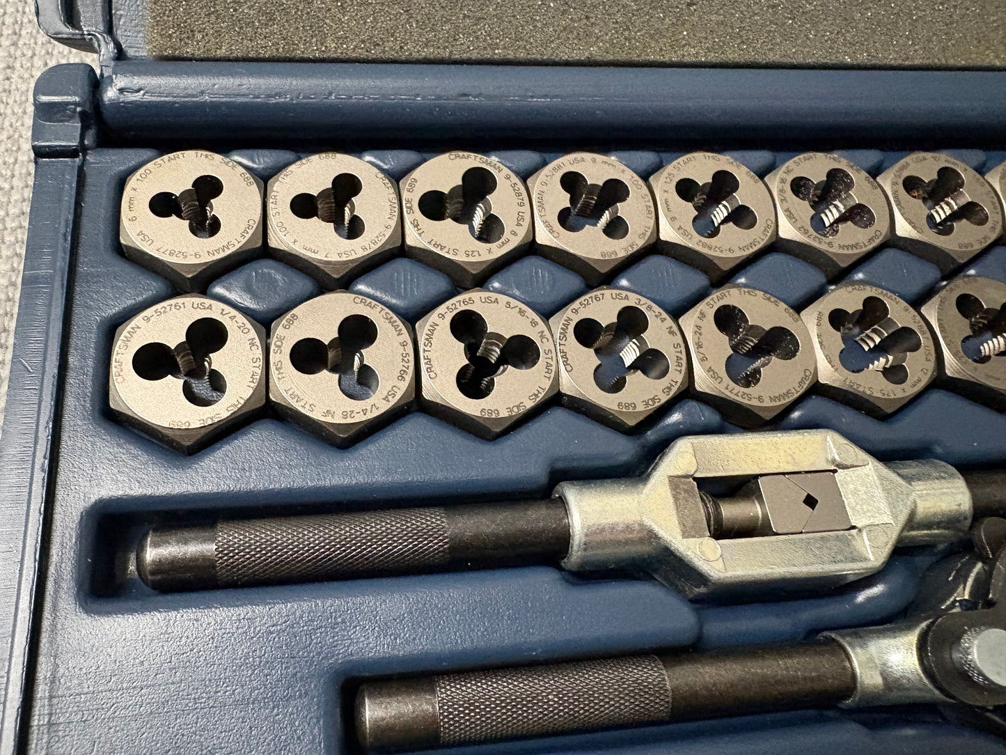 NOS Sears Craftsman 50 Piece Tap & Die Set Combination Standard/Metric 52381 USA