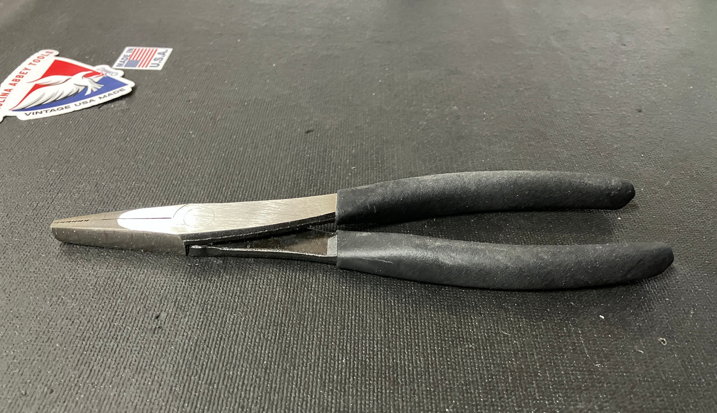 NOS Vintage Craftsman 8" Long Nose Duck Bill Pliers w/ Black Grip 45087 WF USA