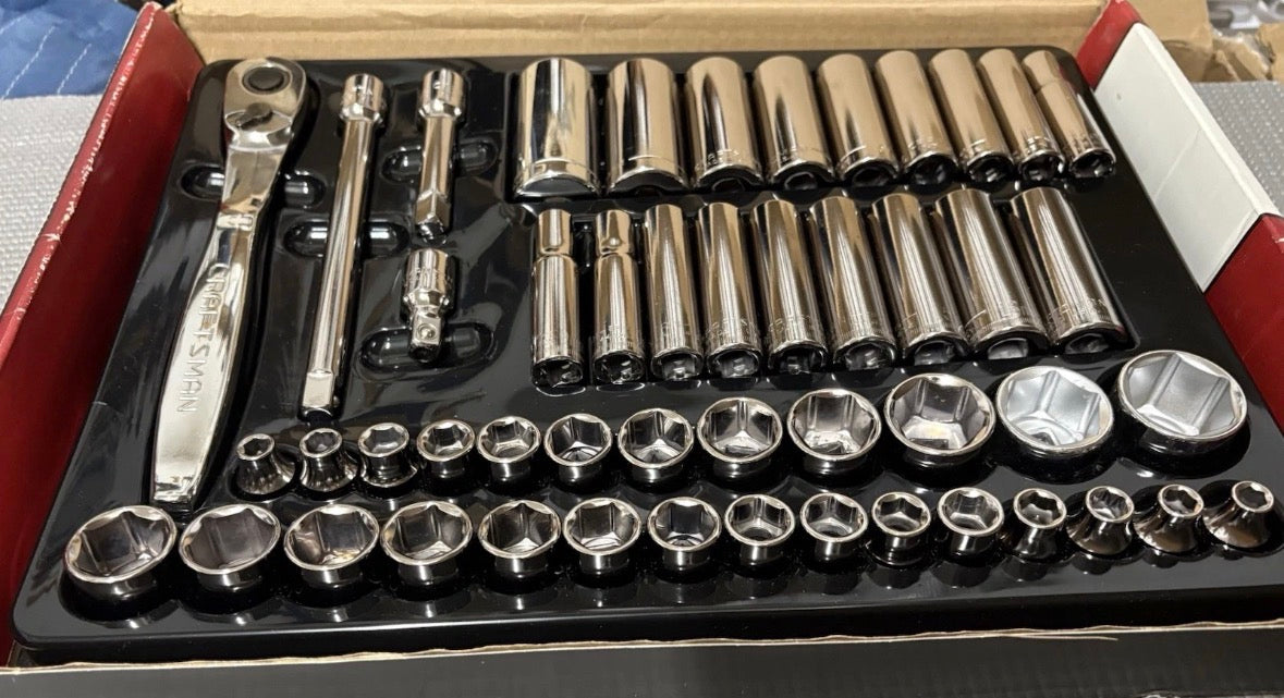 NOS Sears Craftsman 49pc 3/8” Drive Build-A-Set 34271 USA Low Profile Ratchet