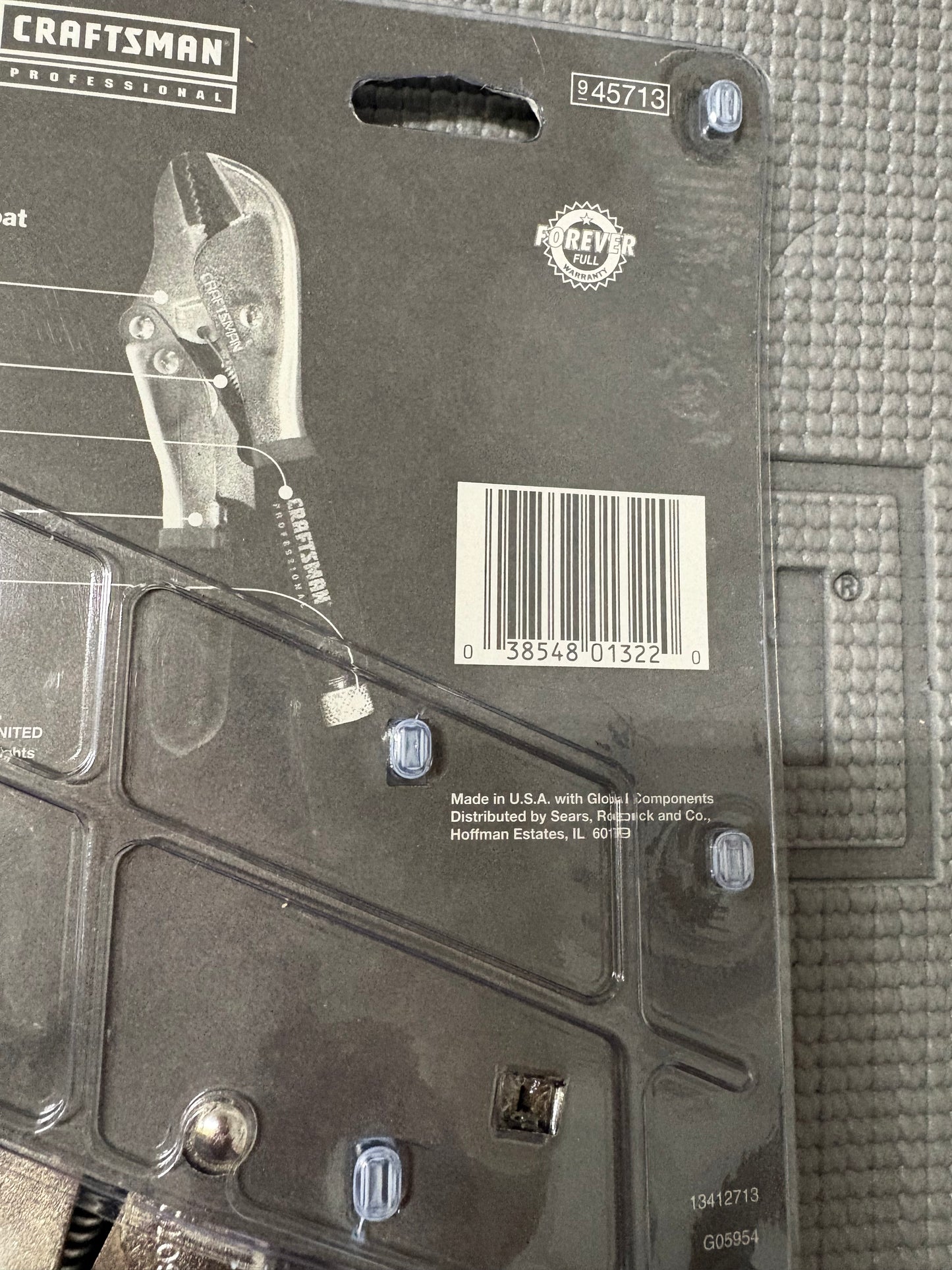 NOS Craftsman Professional 3pc Easy Release Locking Pliers 6LN 7WR 10R 45713 USA