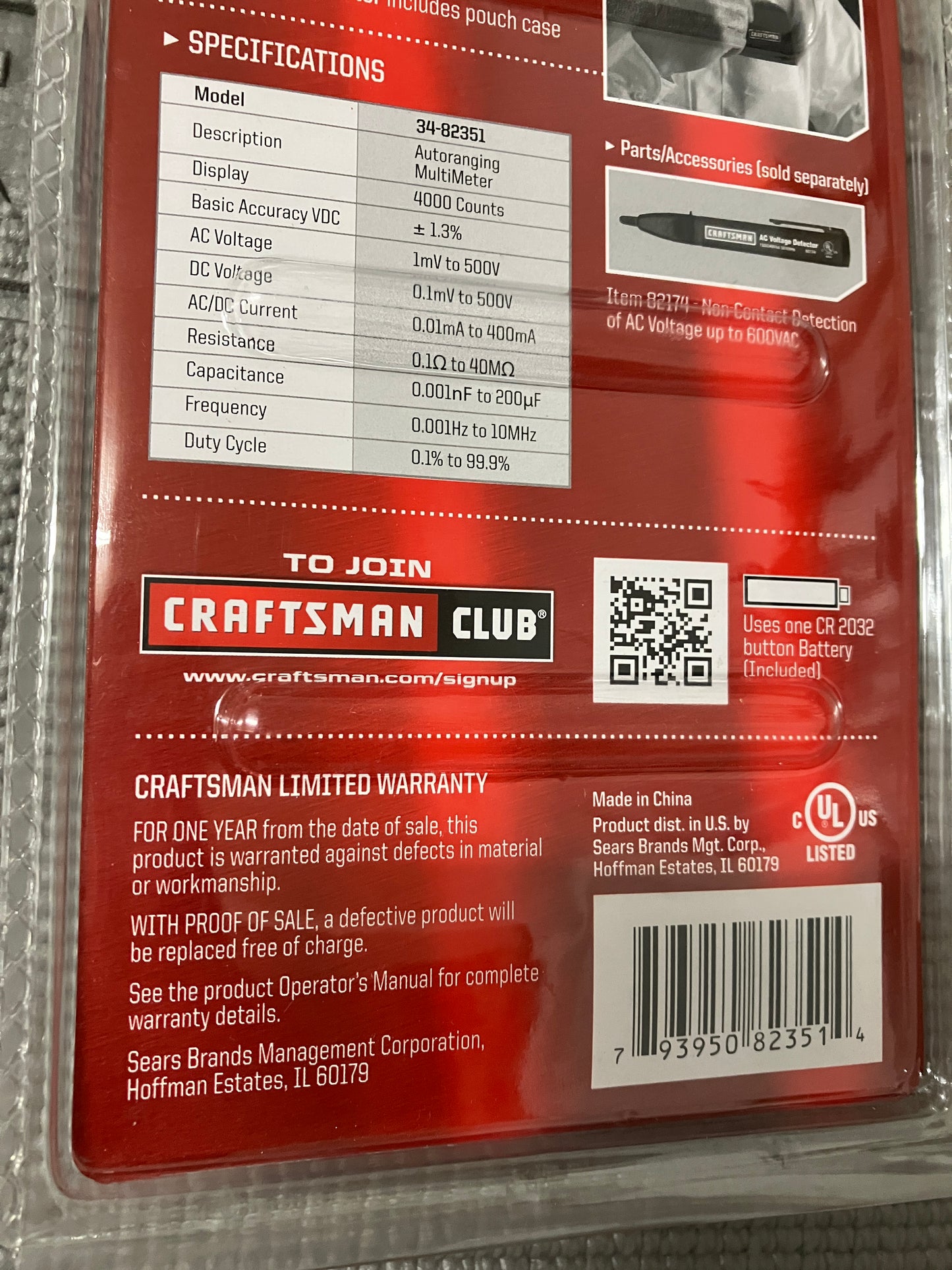 NOS Craftsman Pocket Multimeter 82351