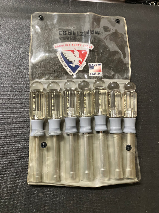 Sears Craftsman Metric Clear Handle Nut Driver Set 4197 USA Excellent Condition
