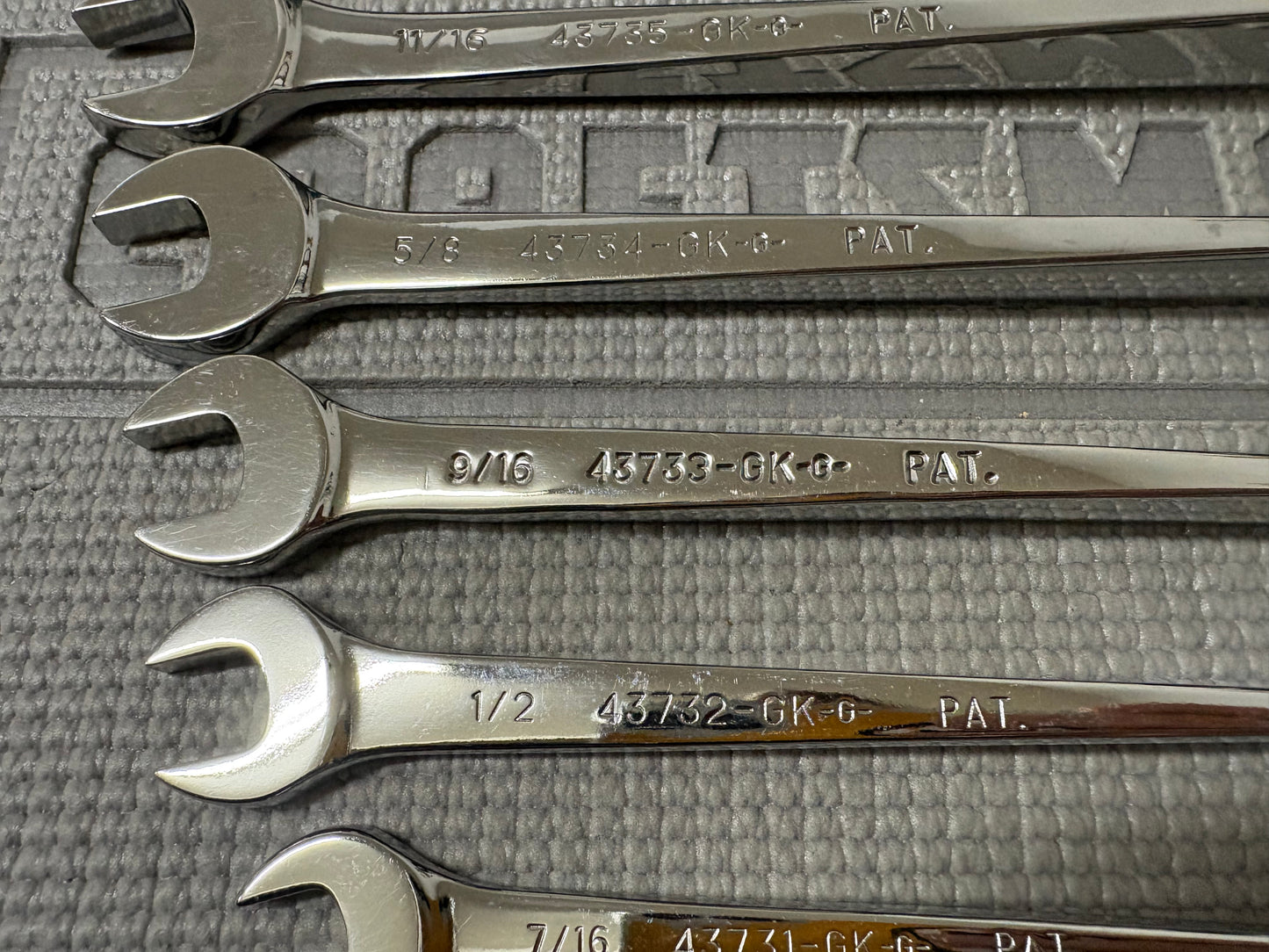 Rare Sears Craftsman USA Reversible Ratcheting Cross Force Wrench Set SAE 44850