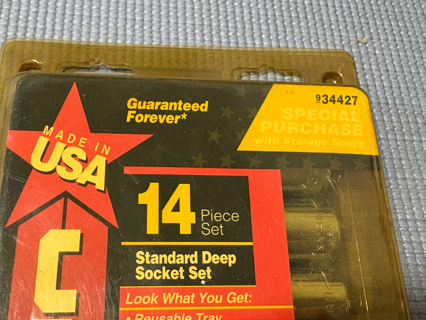NOS Sears Craftsman 14pc SAE Deep Socket Set 6 Point 1/4" & 3/8” Drive 34427 USA